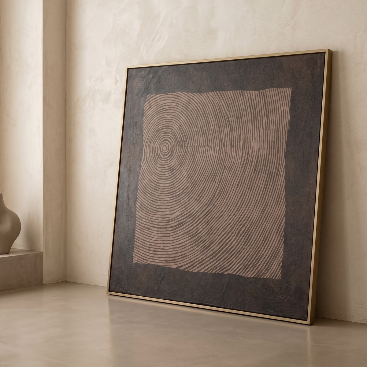 Espresso Ripple Textured Canvas
