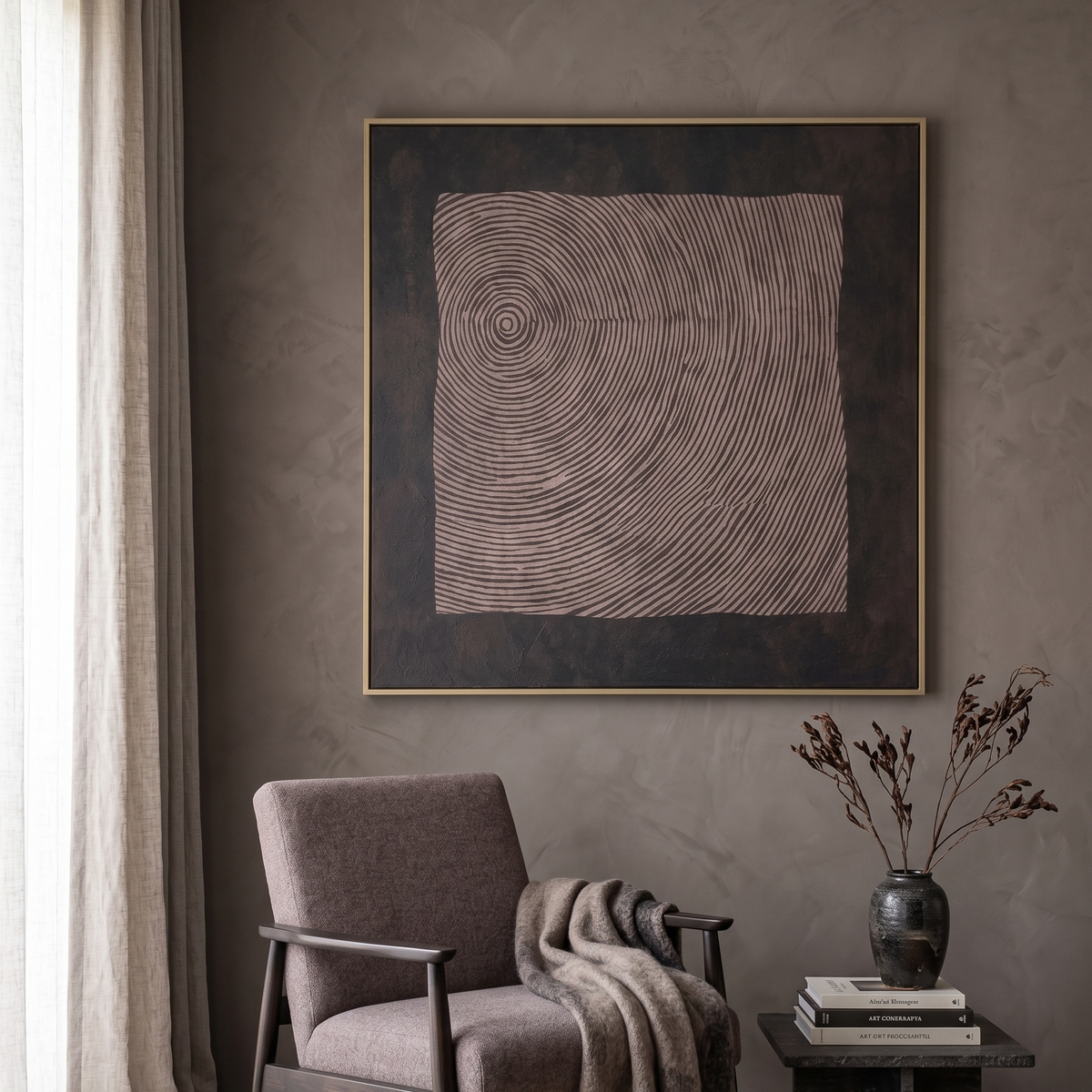 Espresso Ripple Textured Canvas