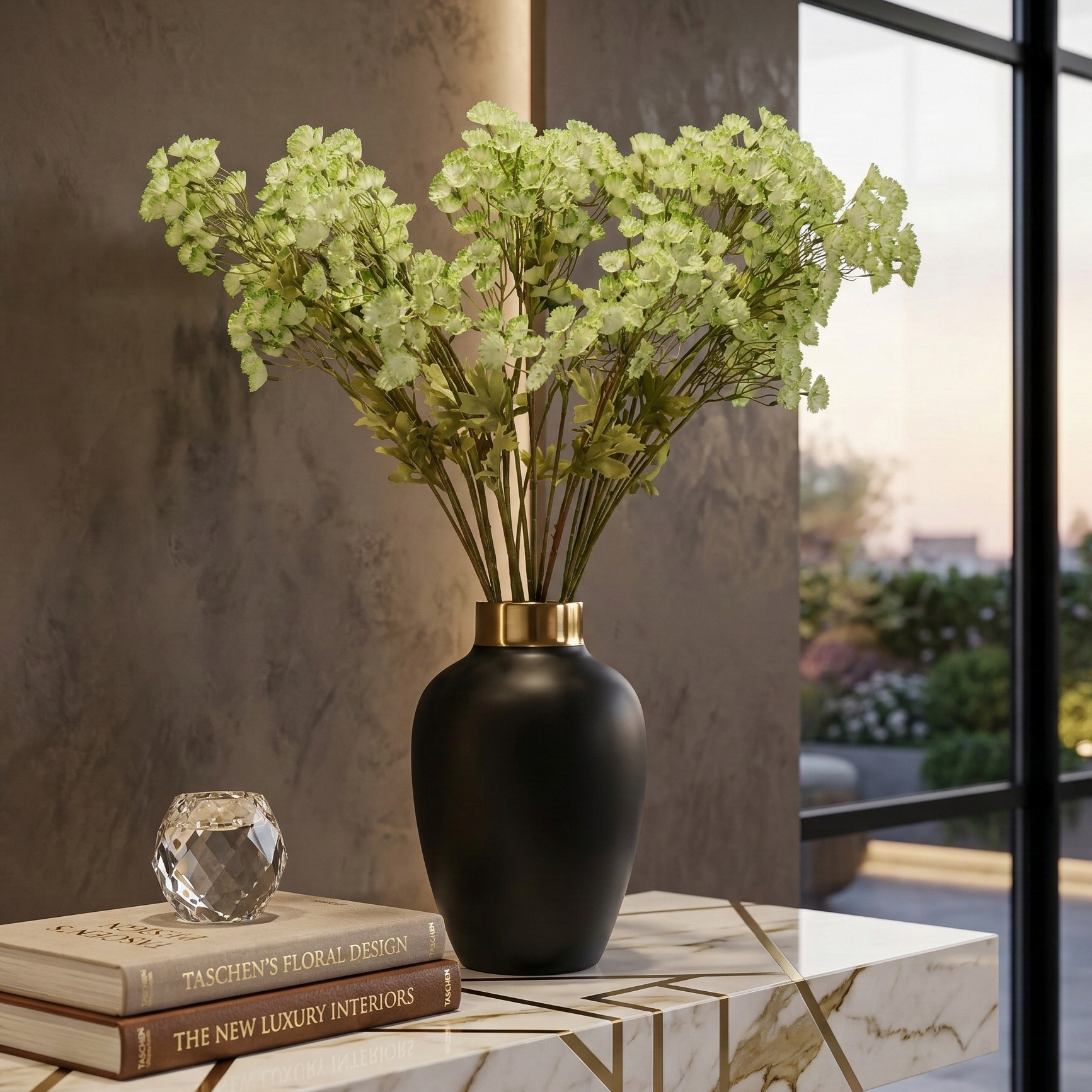 Faux Green Baby's Breath Flower Stick (Single)