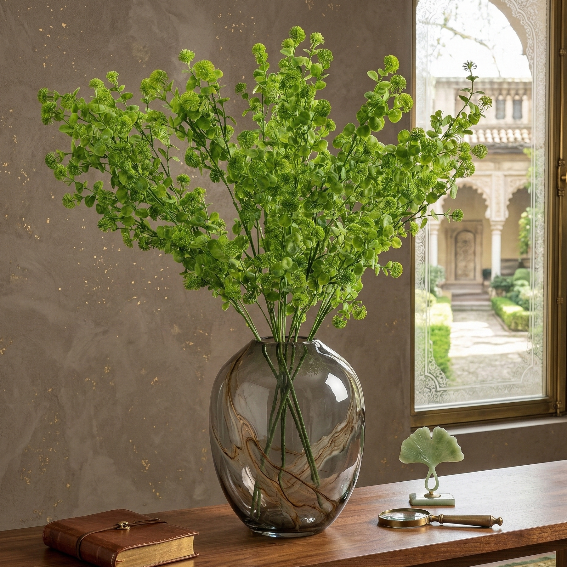 Faux Green Eucalyptus Stem (Single)
