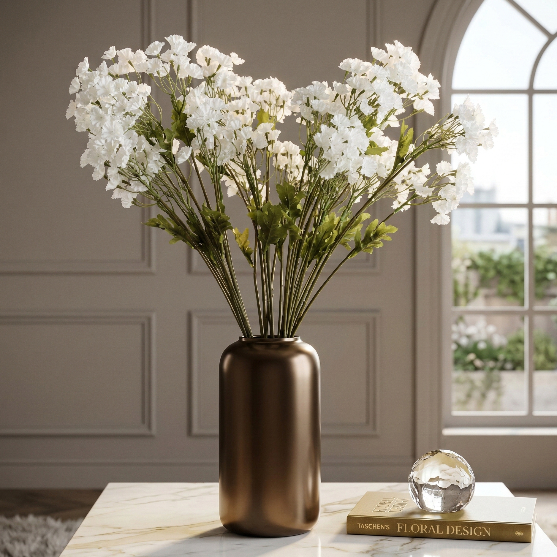 Faux White Baby's Breath Flower Stick (Single)