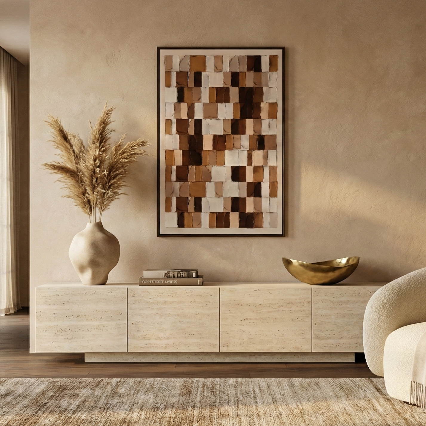 Mosaic Texture Hand-Painted Canvas Art