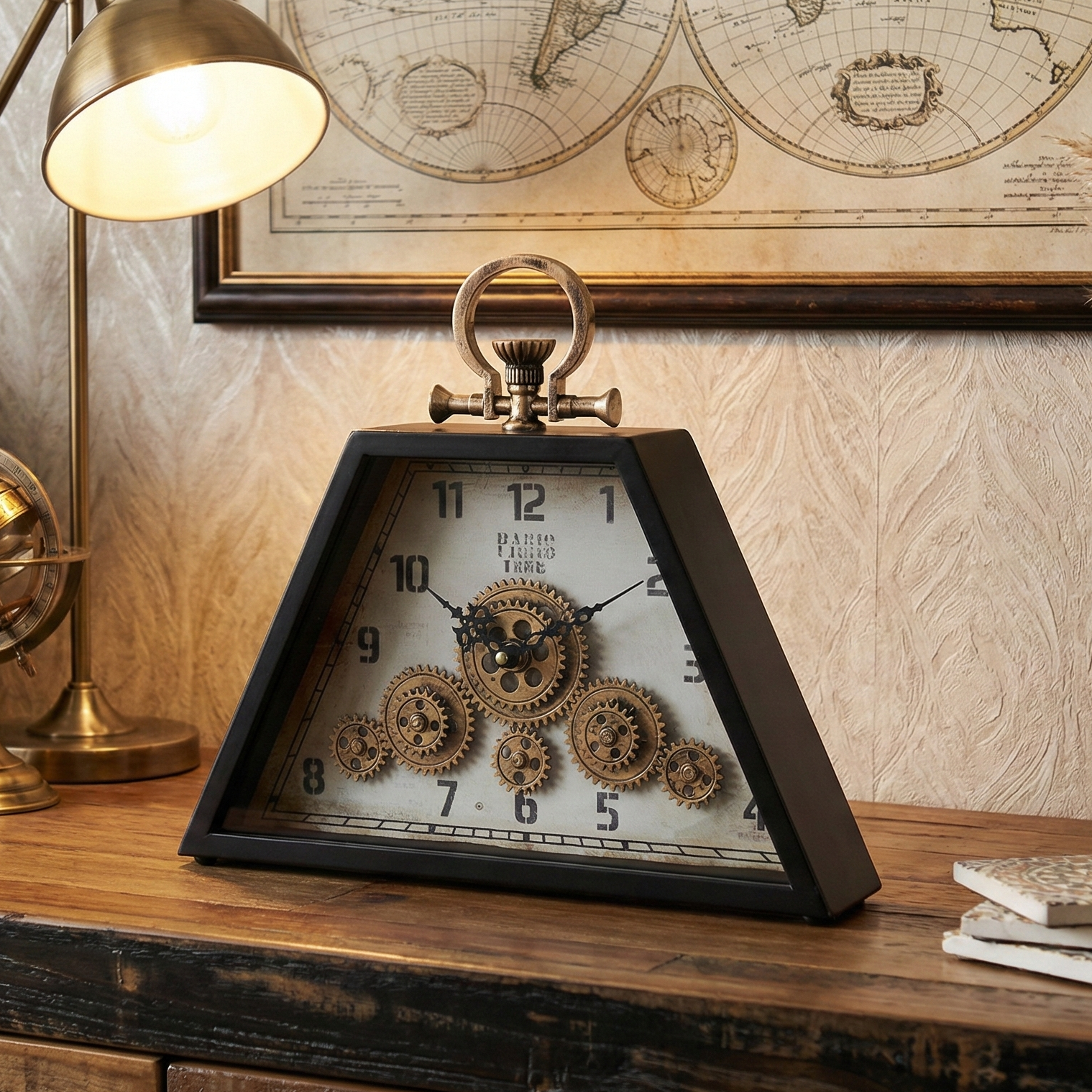 Triangular Stop Watch Table Clock