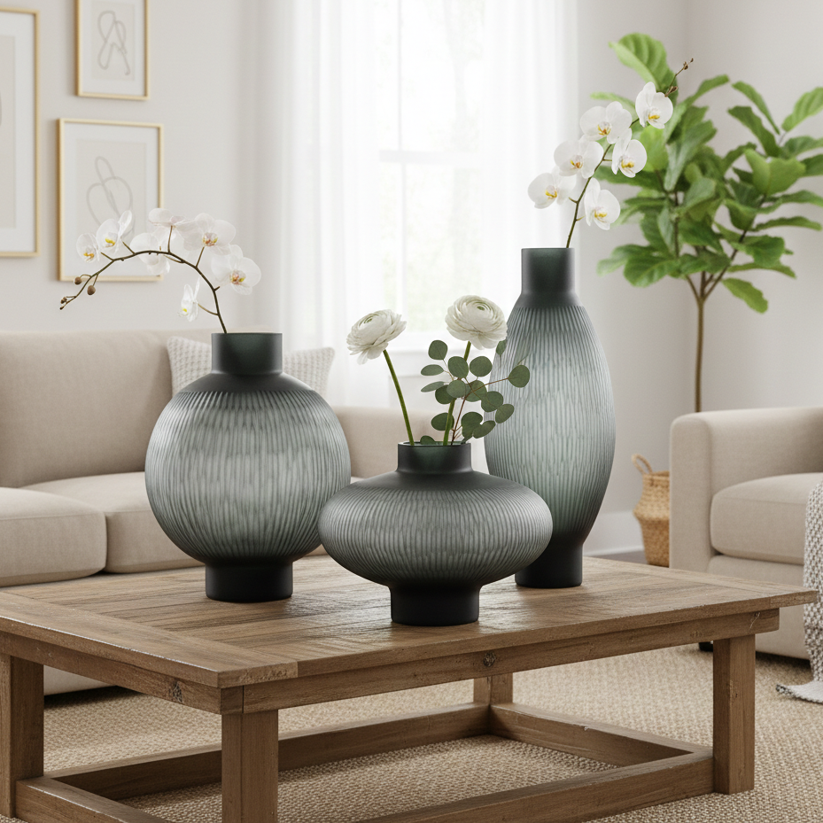 Midnight Minimalist Glass Vase (Single)