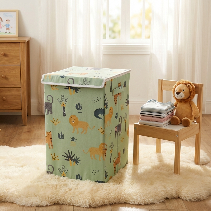 JungleJoy Laundry Bin (Green)