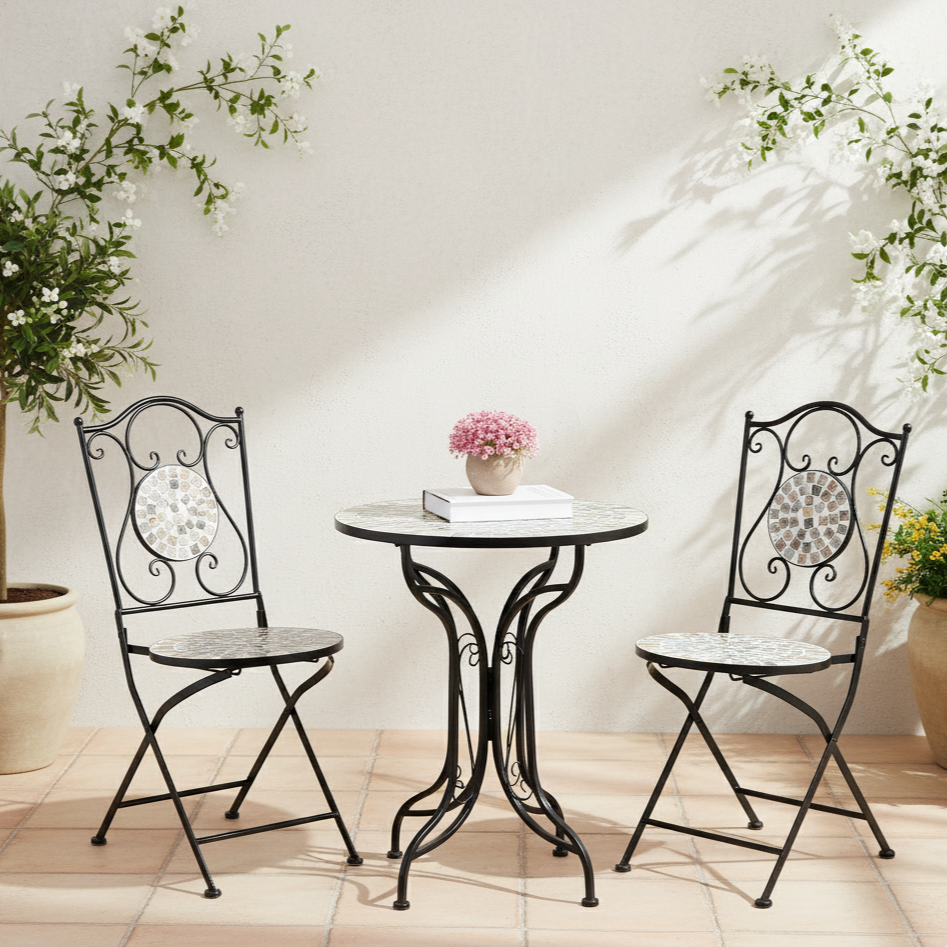 Seville Outdoor Chairs & Table (Set of 3)