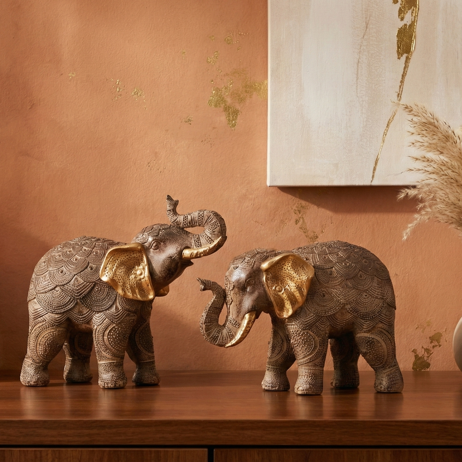 Trunk Up Triumphs Elephant Figurine (Single)