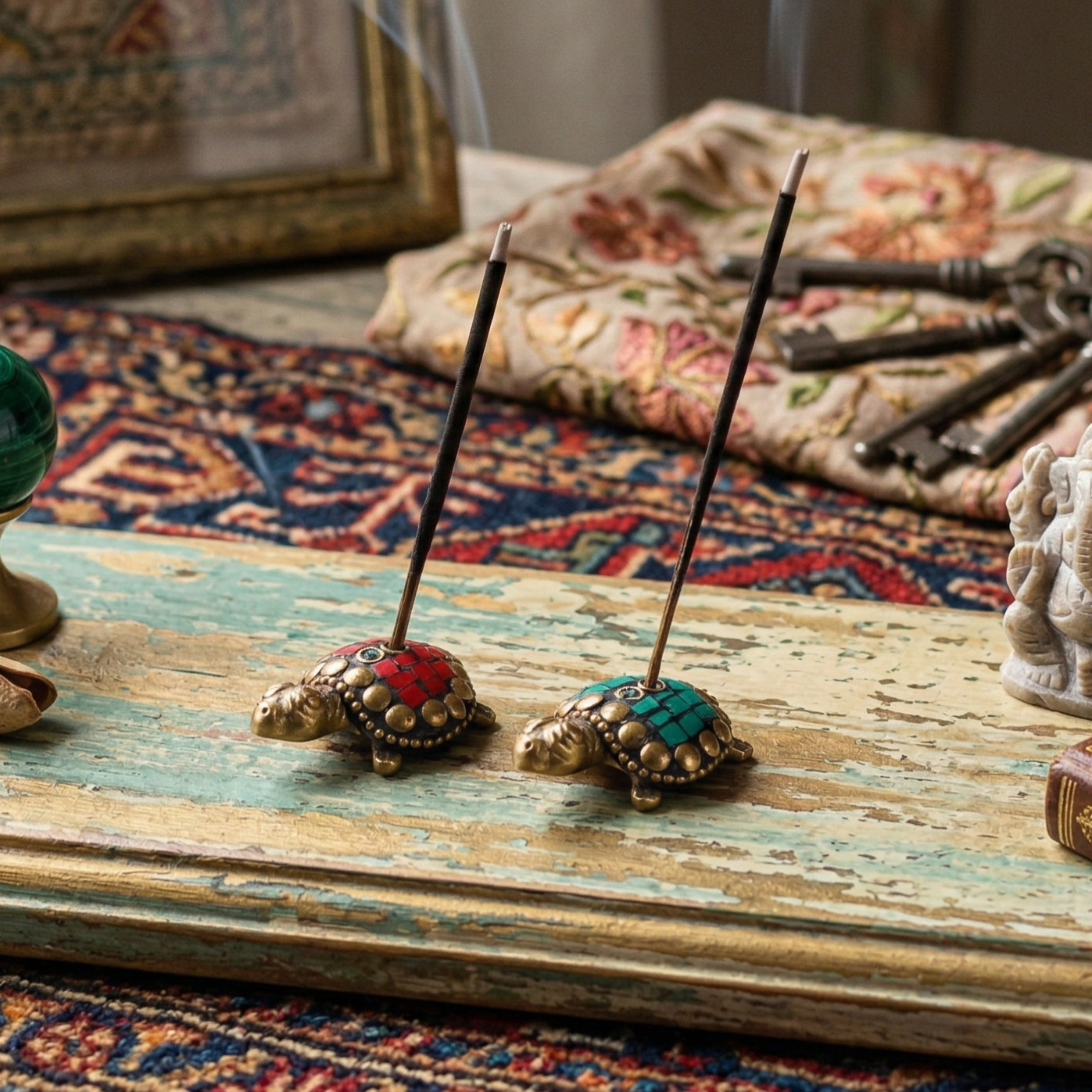Tiny Turtles - Stone Incense Holders (set of 2)
