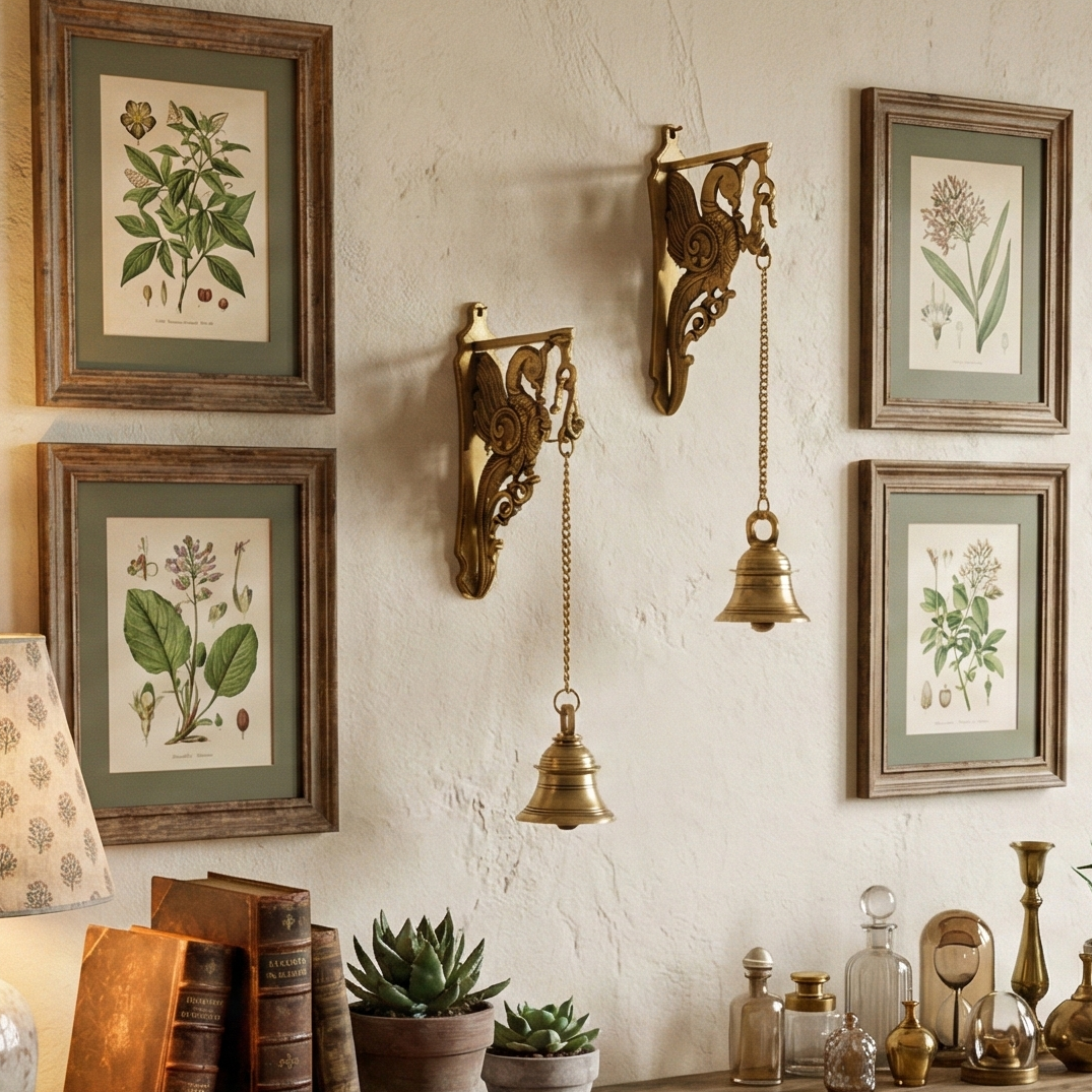 Brass Peacock Wall Hanger (Single)