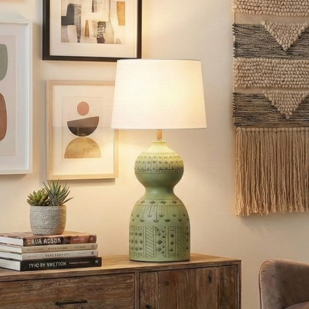 Belleview Green Table Lamp