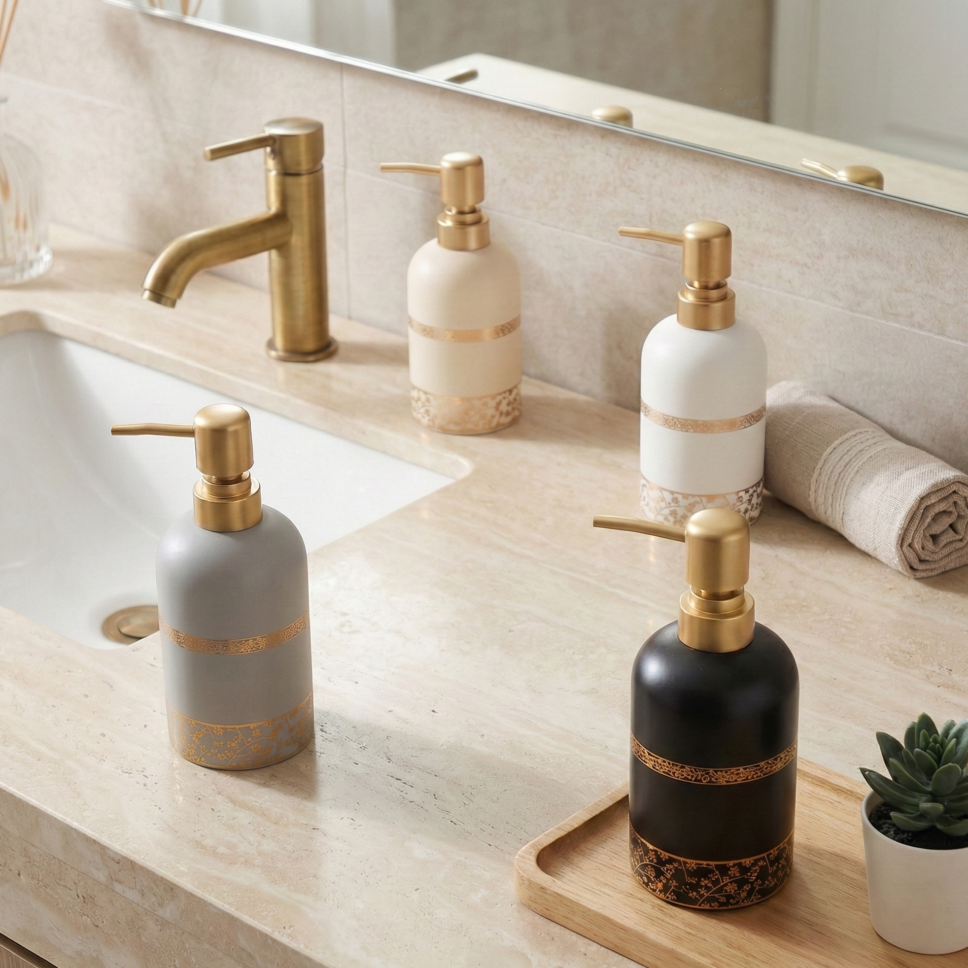 Matt Ornate Soap Dispenser (Single)