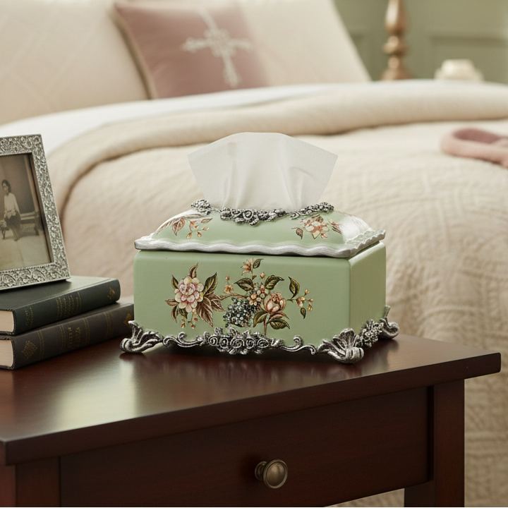 Gardenia Green Tissue Holder