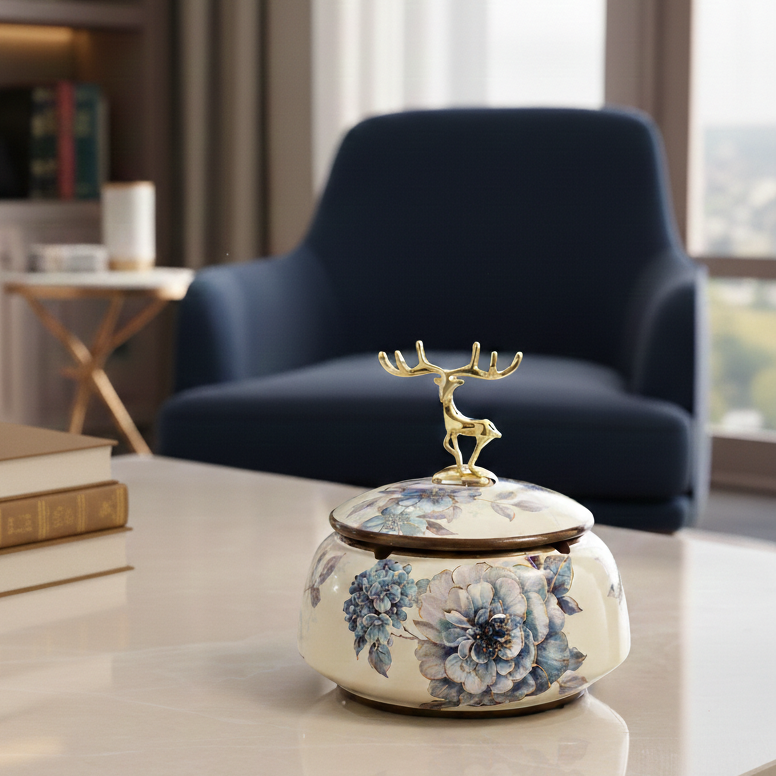 Camellia Short Ceramic Jar