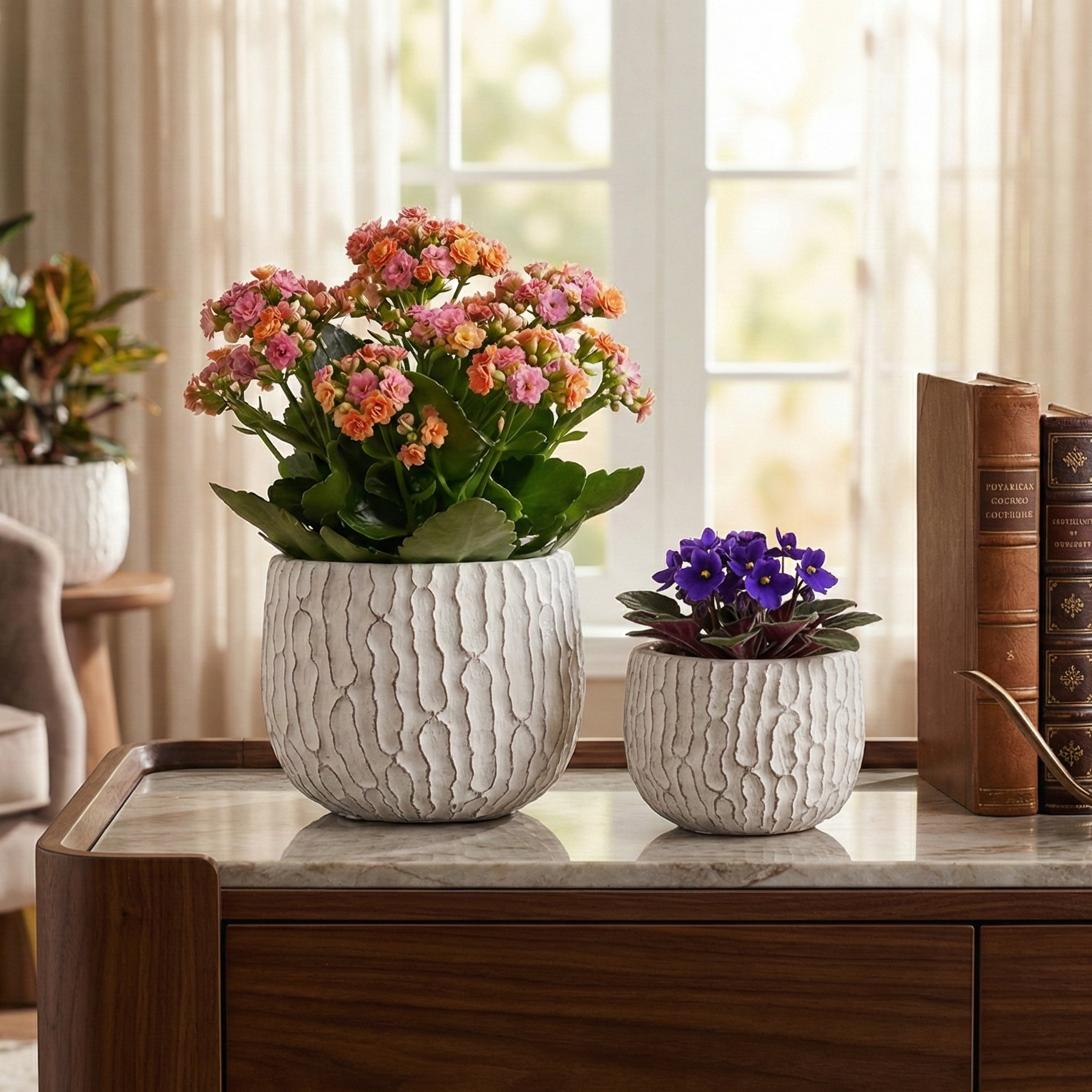 Tree Bark Textured Planter (Single)