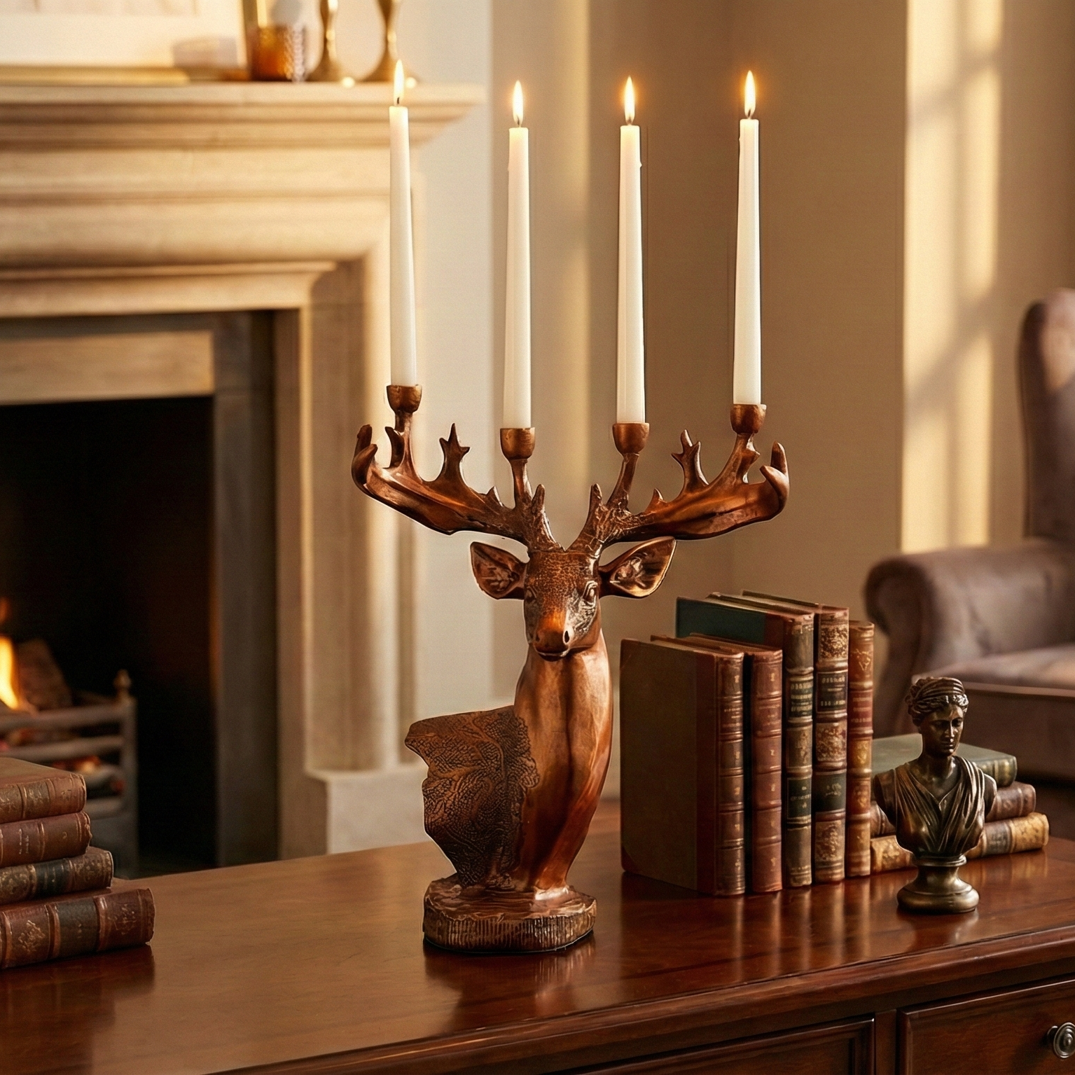 Stag Antlers Candle Stand