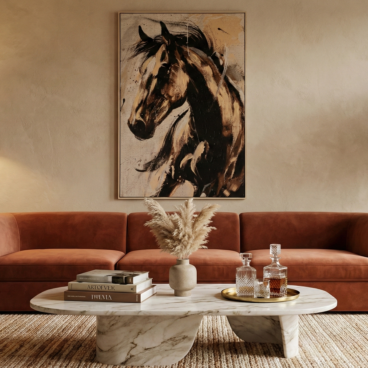 Dynamic Horse Portrait Canvas Art