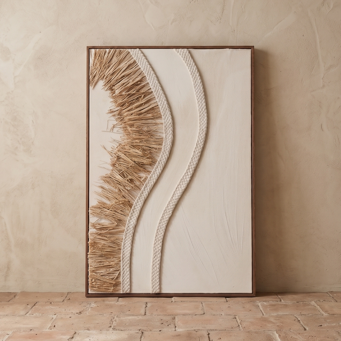 Golden Tide Straw Canvas Art