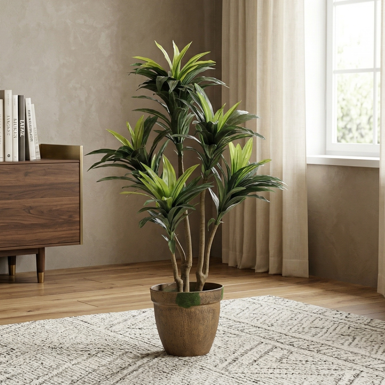 Green Yucca Faux Plant (Medium)