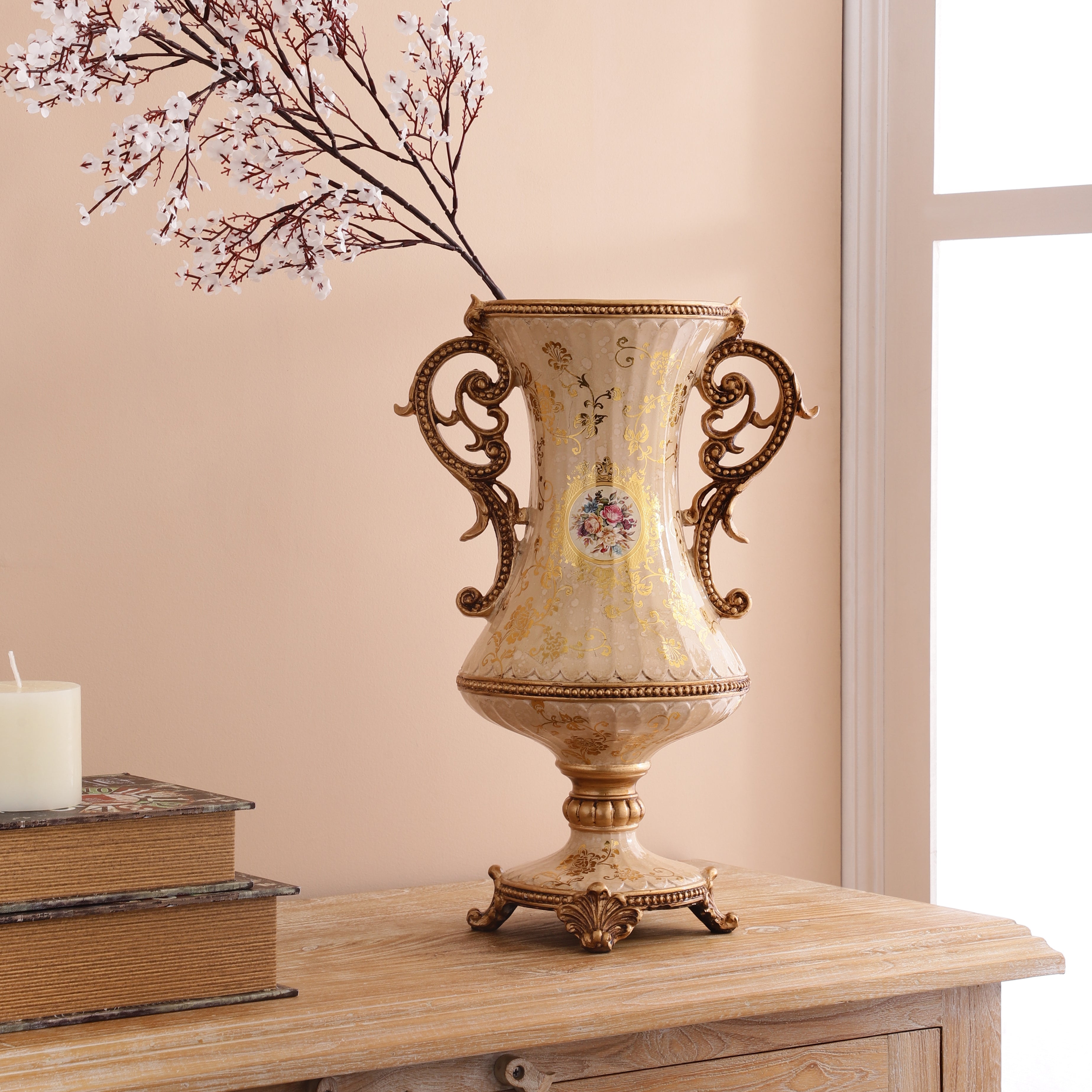 Regalia Gold and Cream Vase (Chalice)