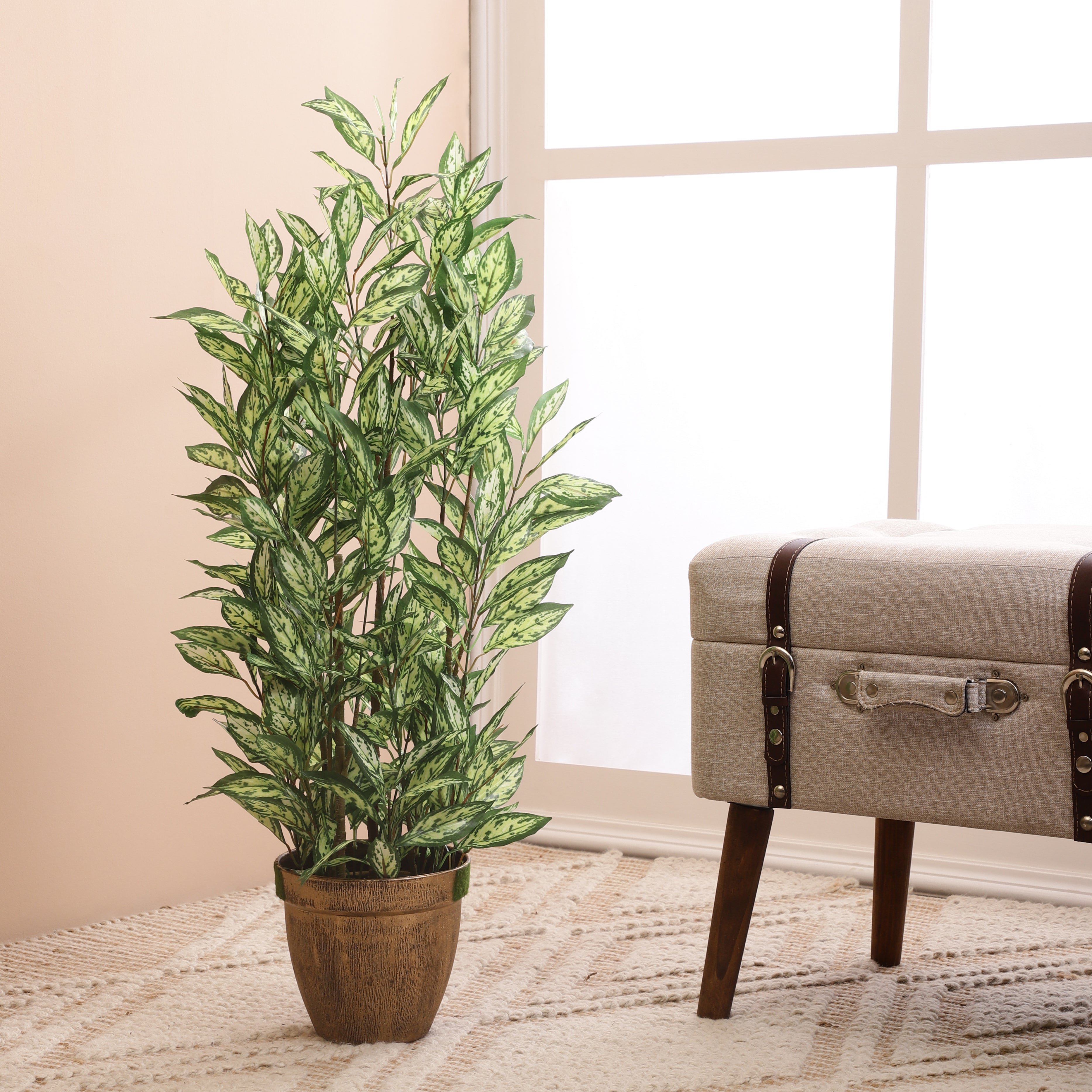 Green Dieffenbachia Faux Plant