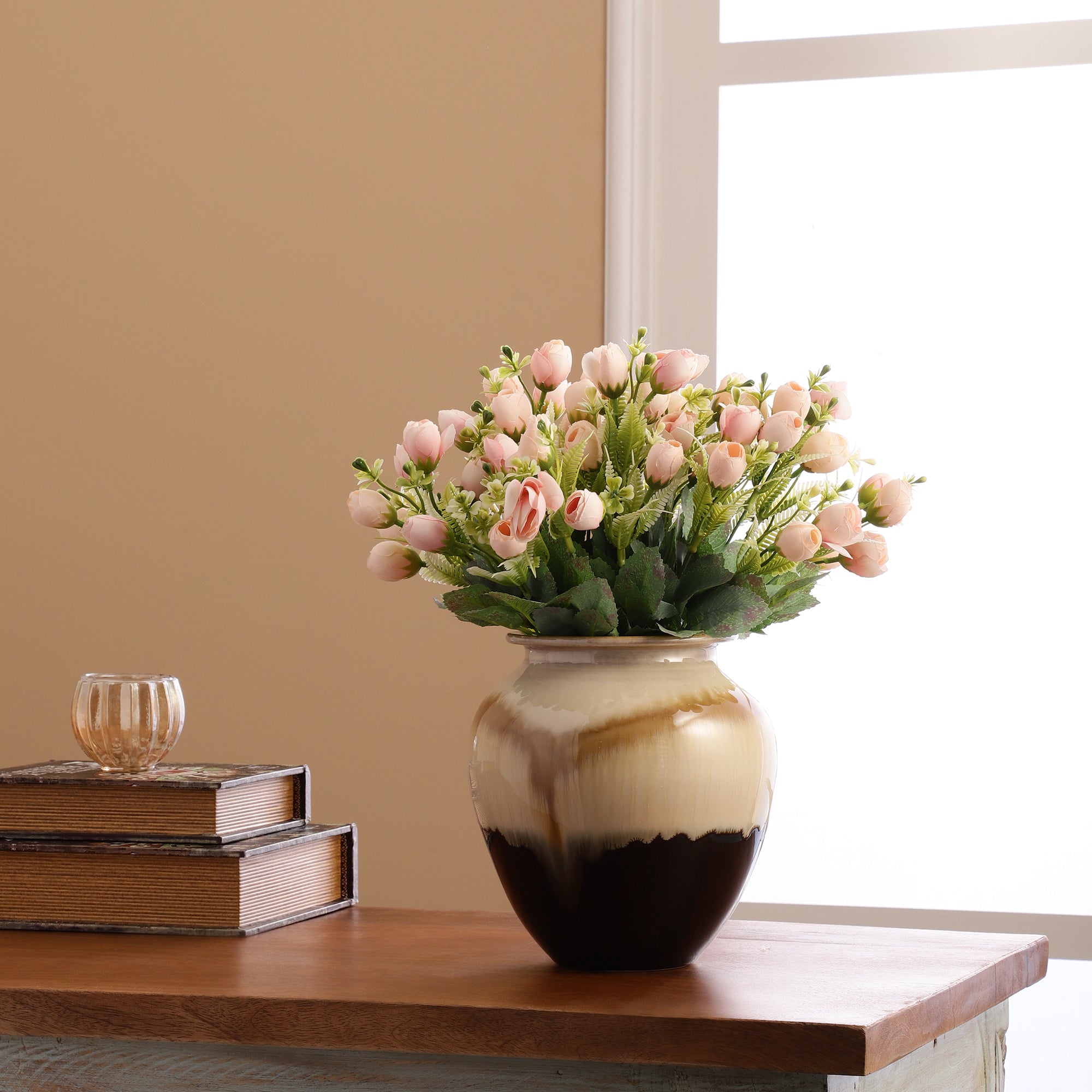 White Rose Buds Faux Flower (Single)