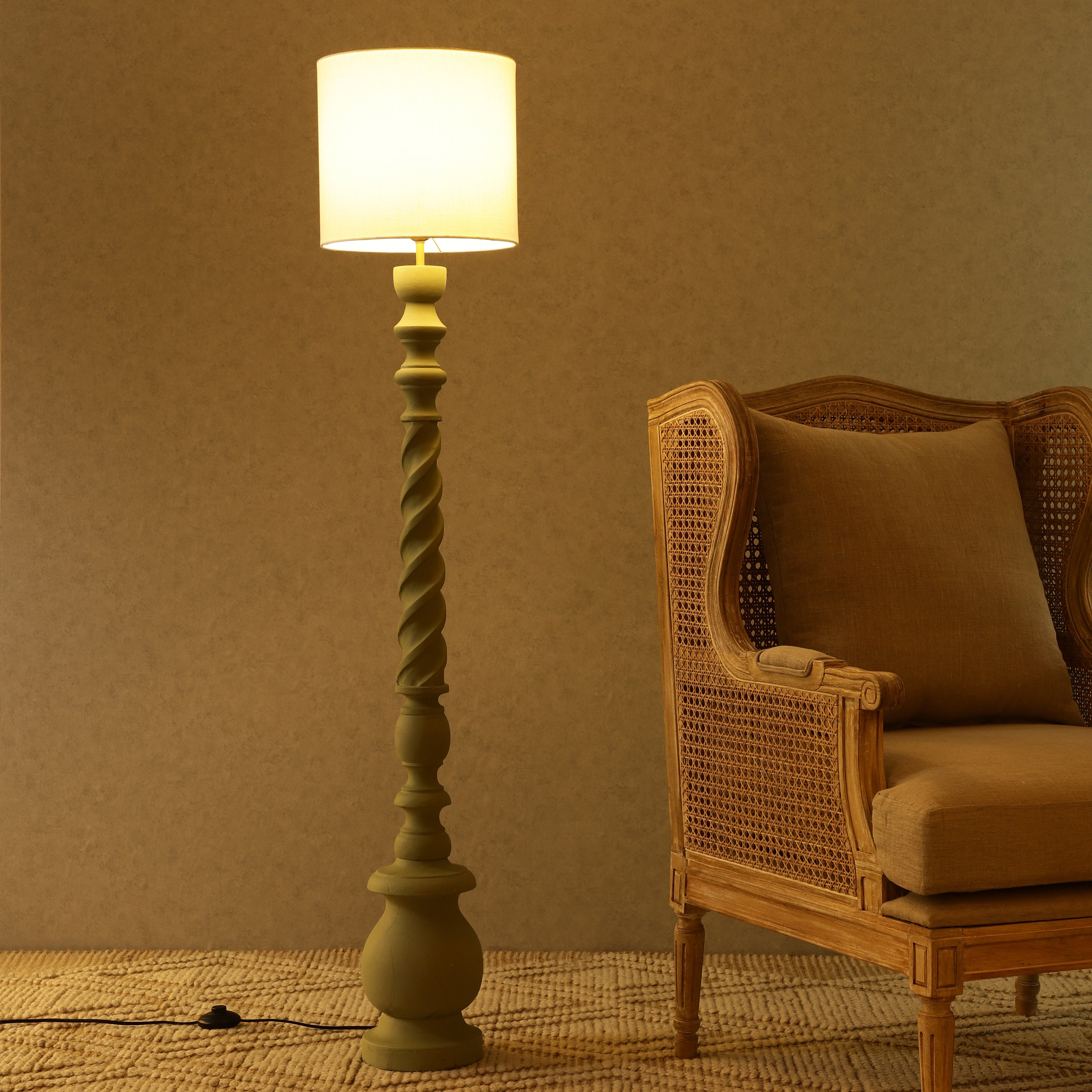 Melrose Green Floor Lamp