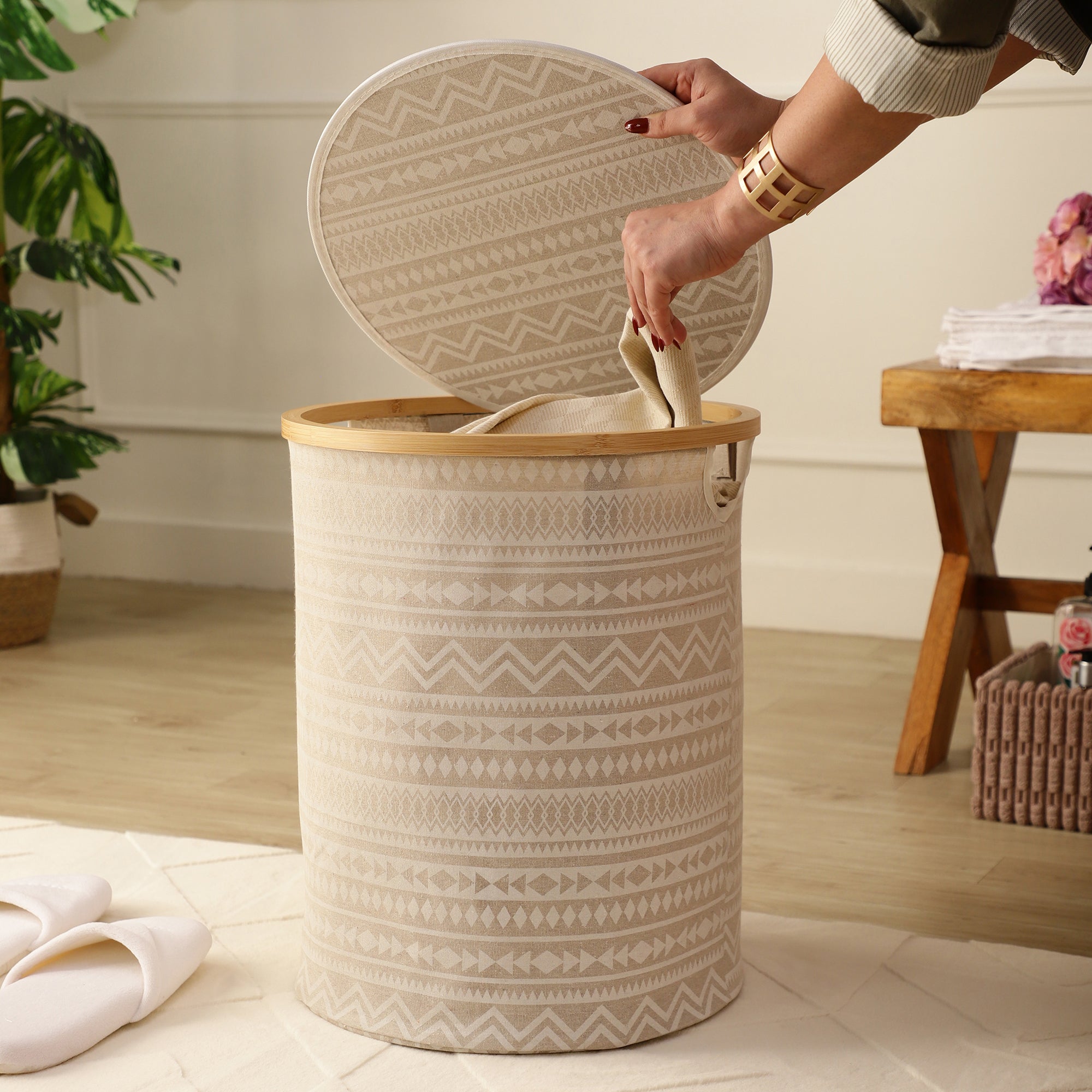Aztec Elegance Laundry Basket