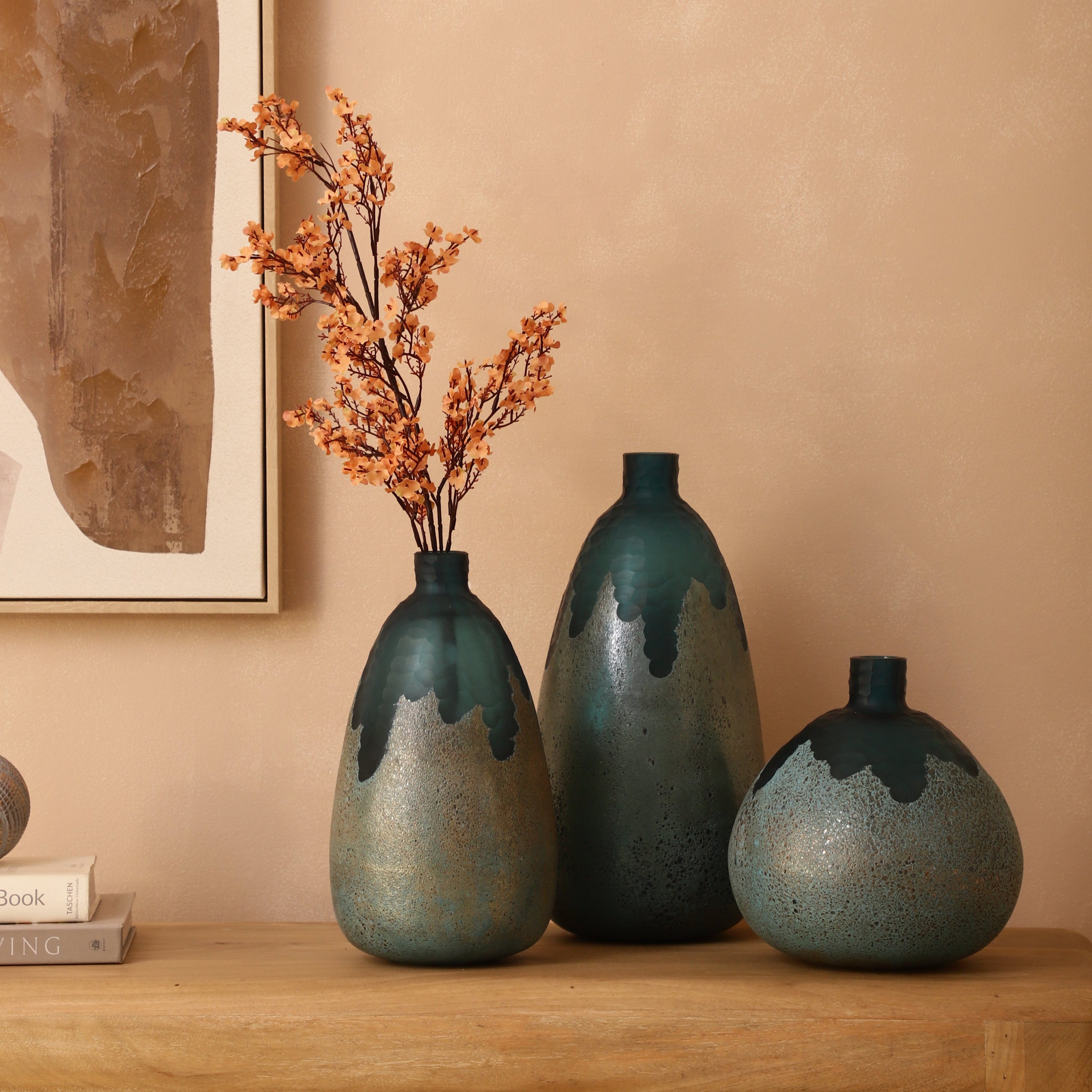 Drip Glaze Ombre Glass Vase (Single)