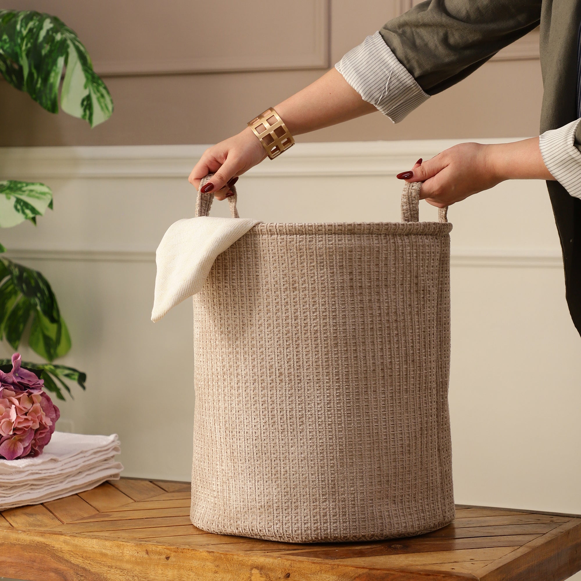 Sable Suede Laundry Tote