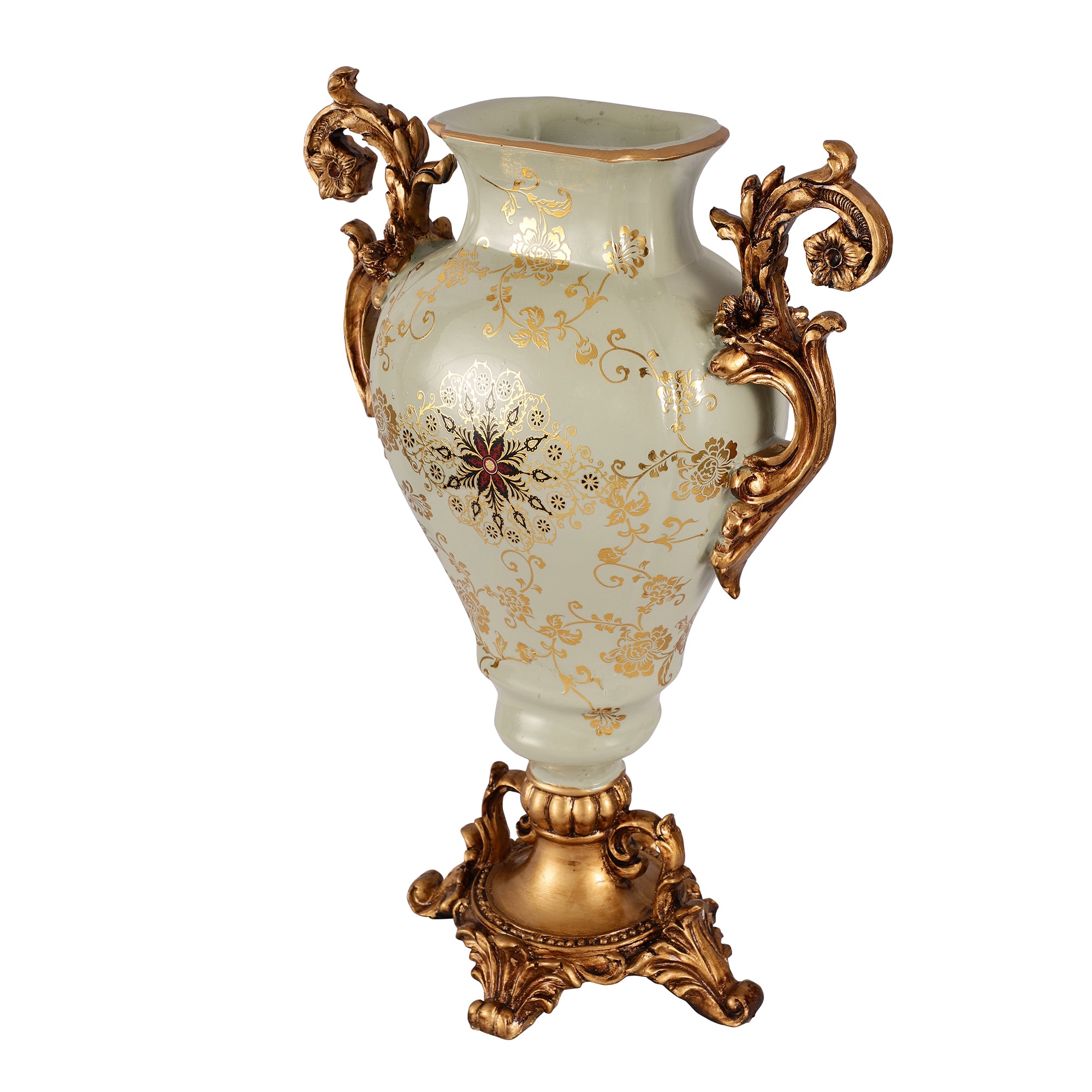 Regalia Gold and Blue Grey Vase (Large)