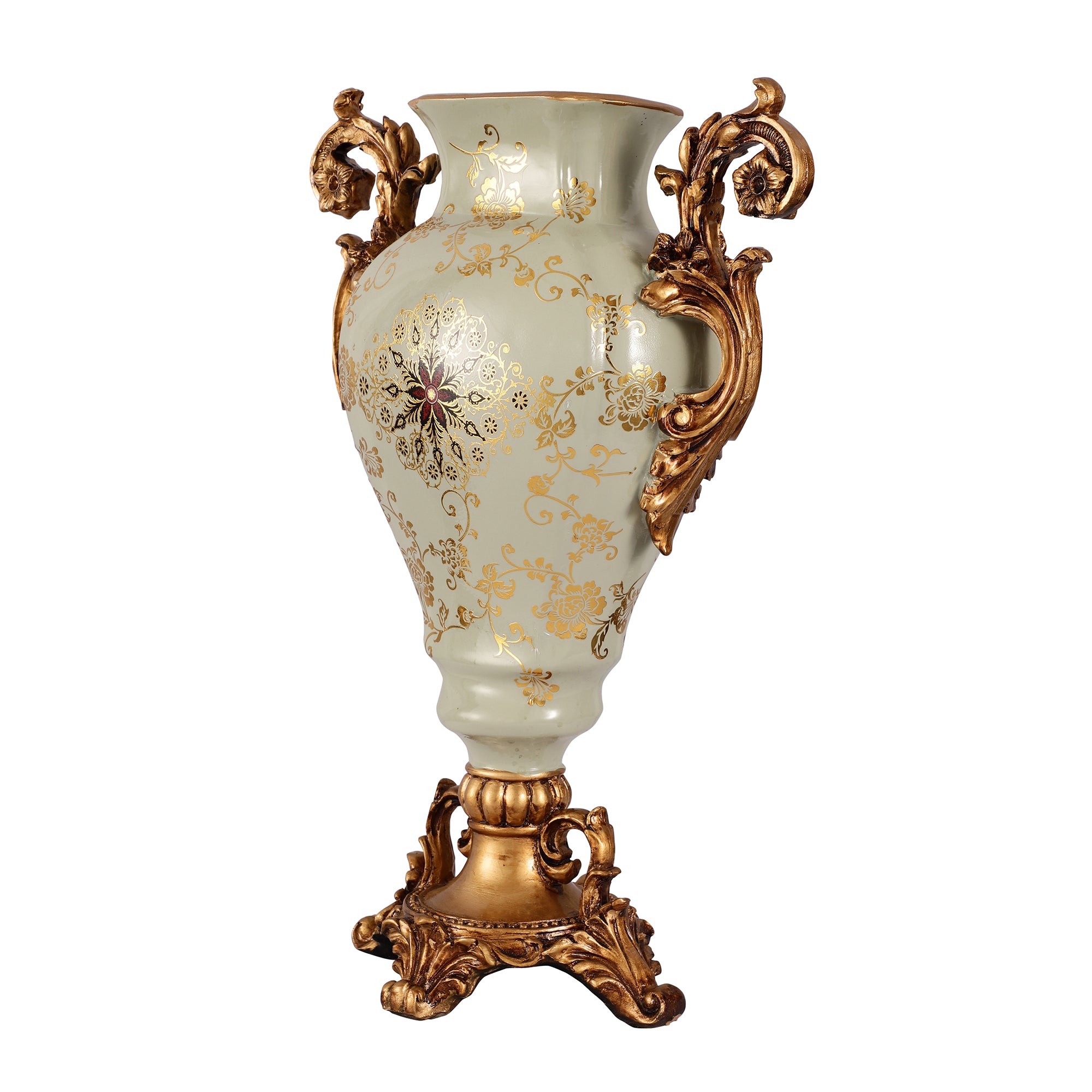 Regalia Gold and Blue Grey Vase (Large)