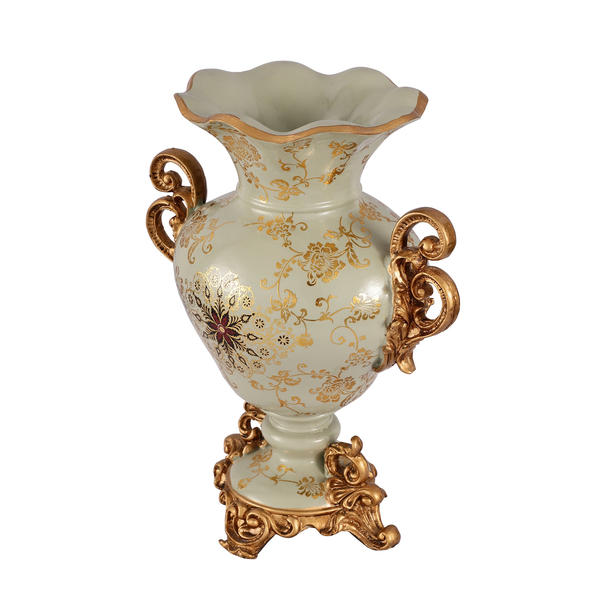 Regalia Gold and Blue Grey Vase (Medium/Short)