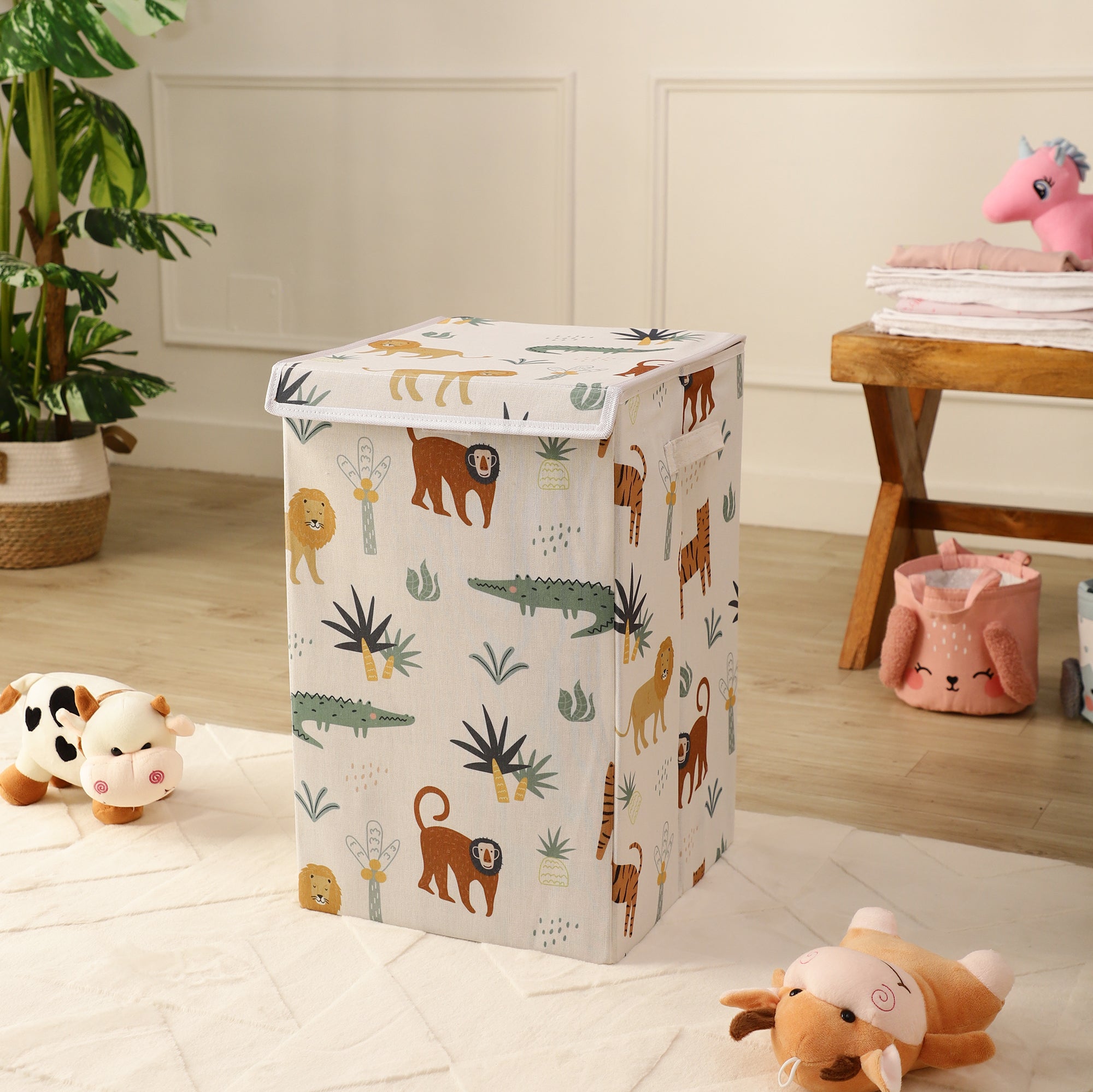 JungleJoy Laundry Bin (White)