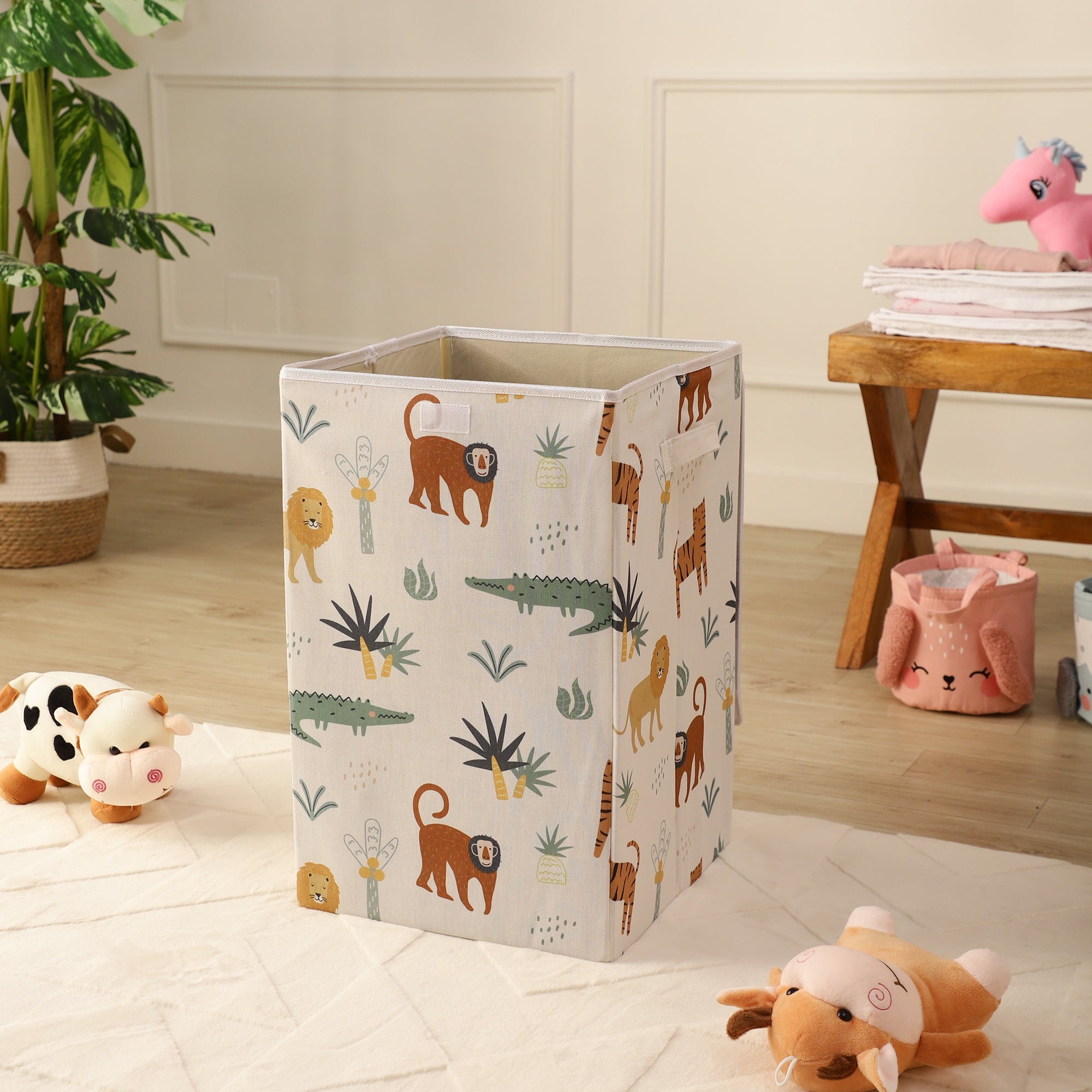 JungleJoy Laundry Bin (White)