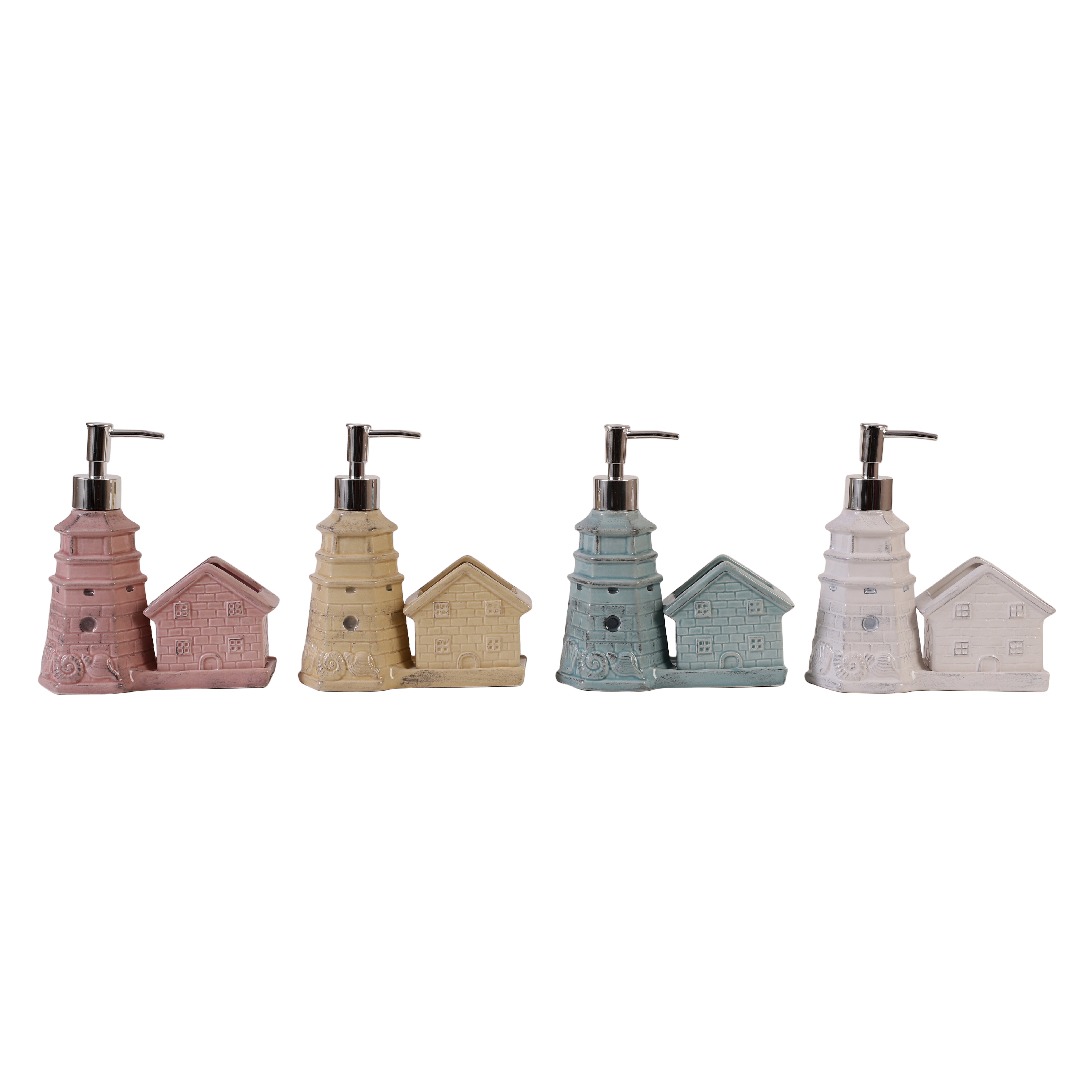 Lighthouse and Cottage Soap Dispenser (Single)