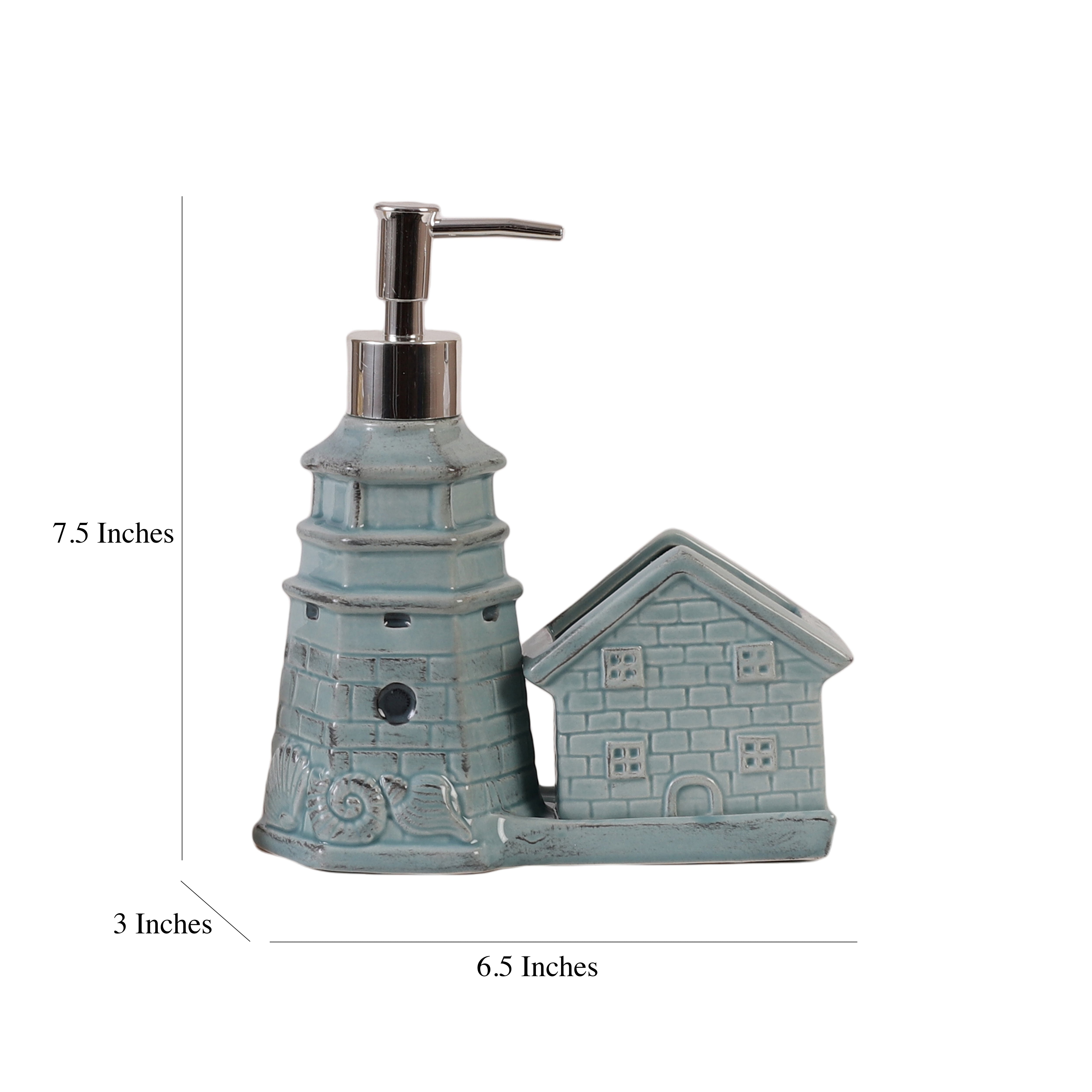 Lighthouse and Cottage Soap Dispenser (Single)