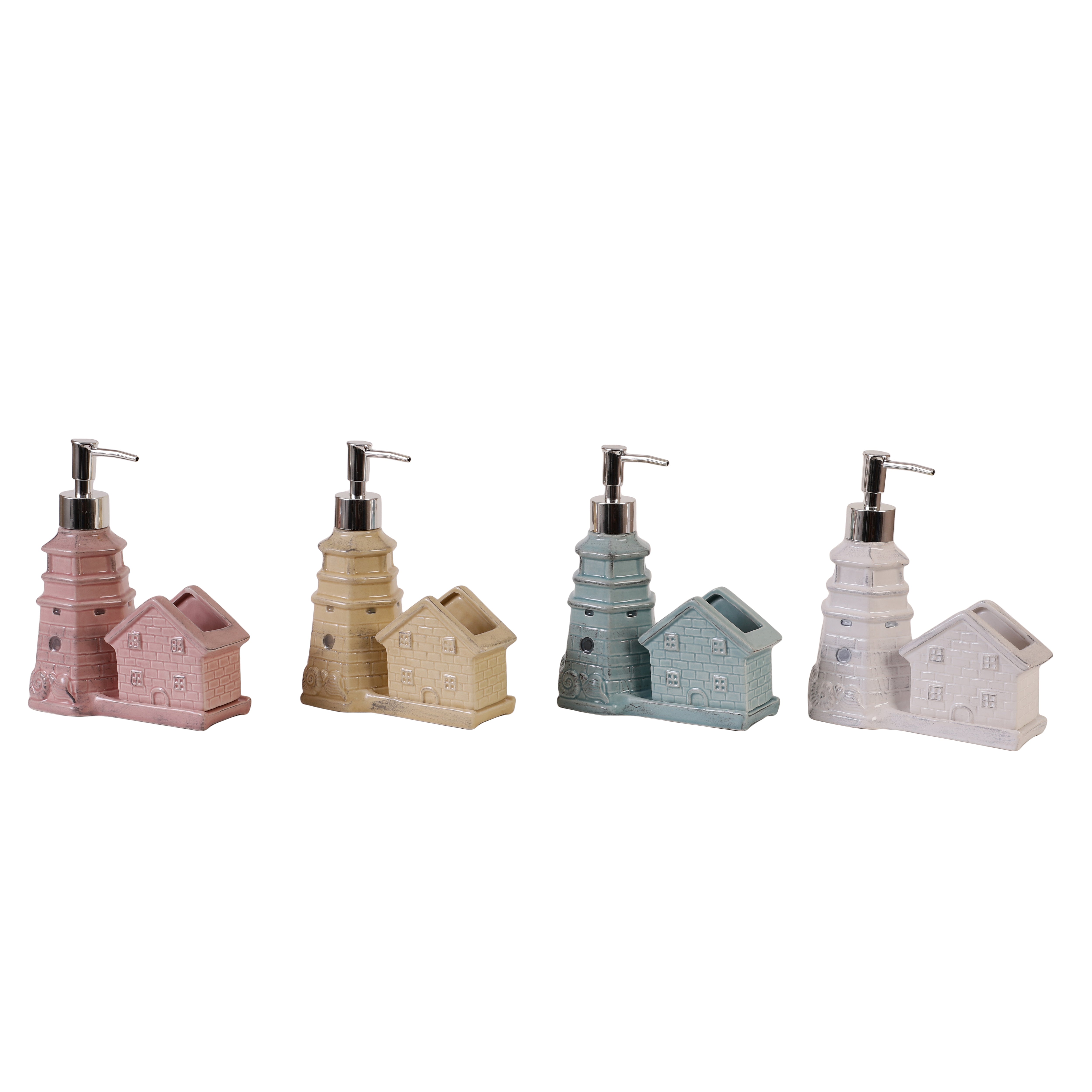 Lighthouse and Cottage Soap Dispenser (Single)