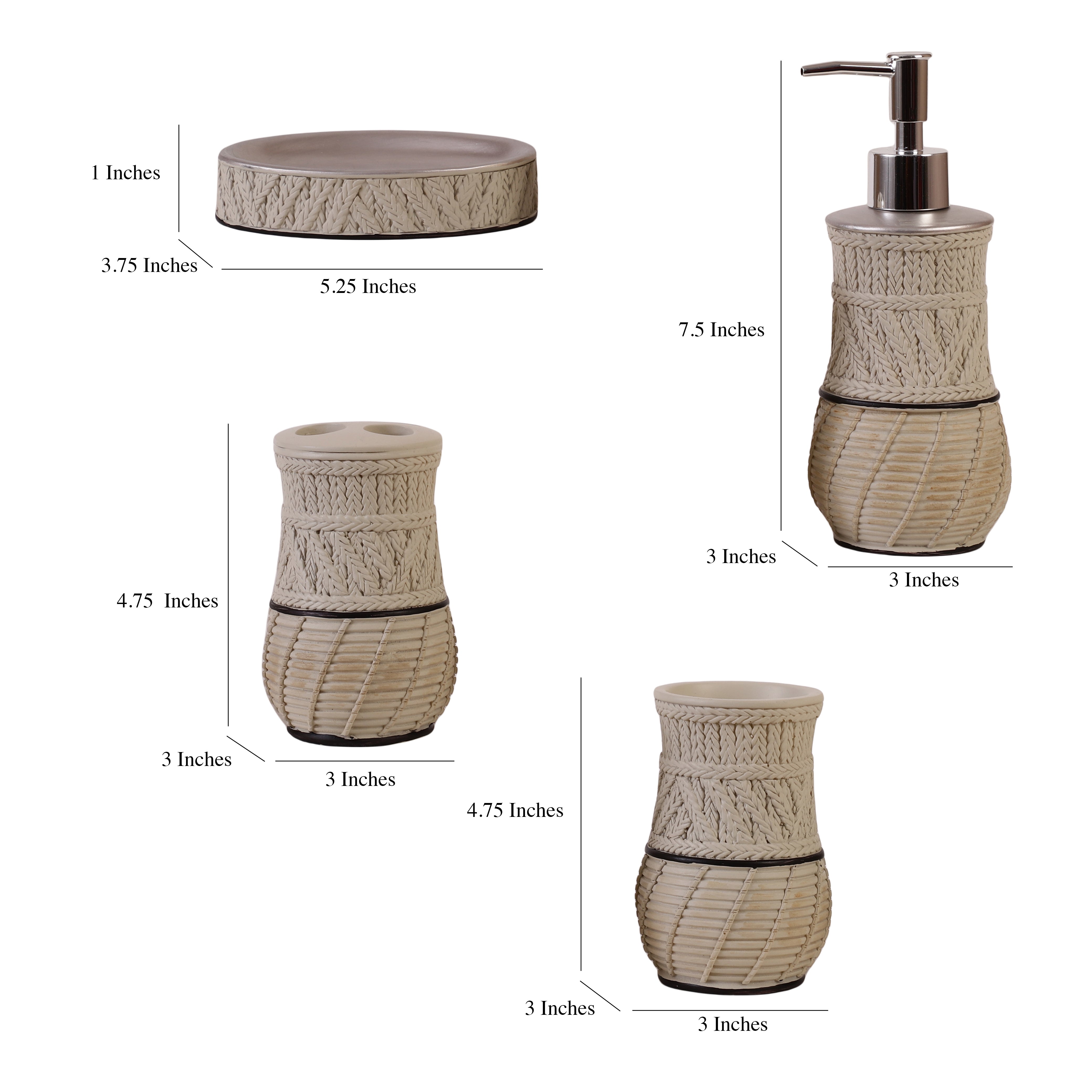 Braided Elegance 4 Piece Bath Set