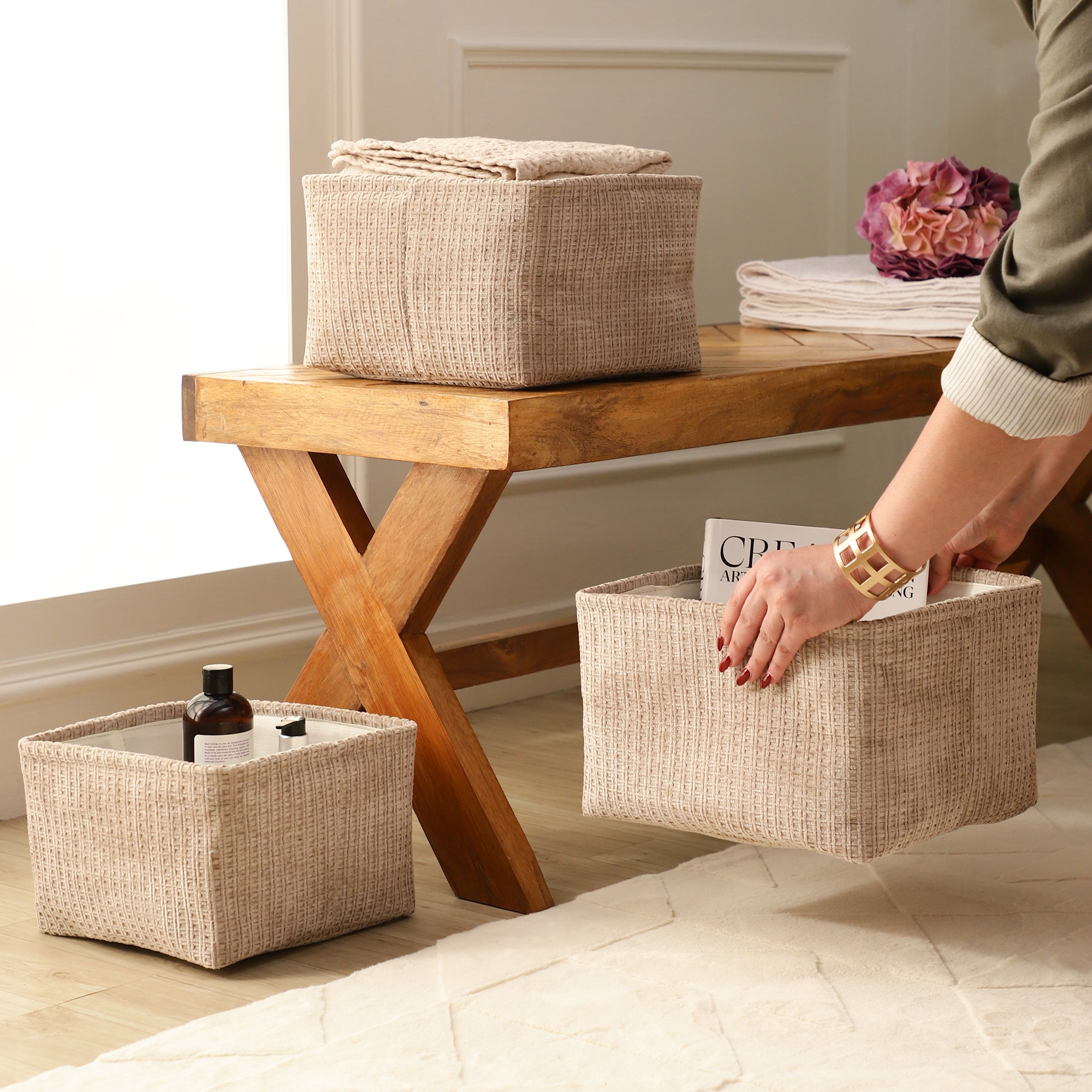 Suede Haven Organisers (Set of 3)