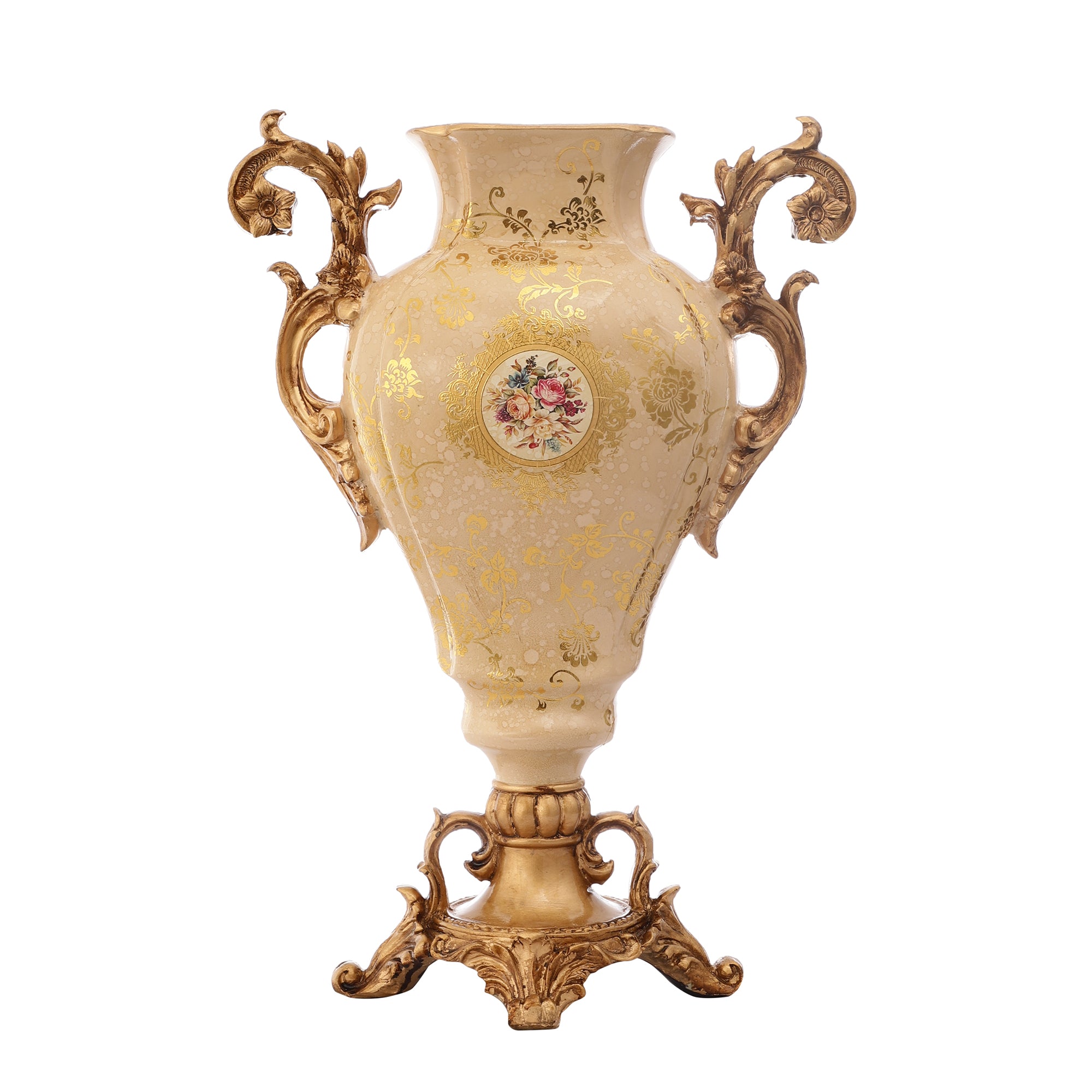 Regalia Gold and Cream Vase (Large)