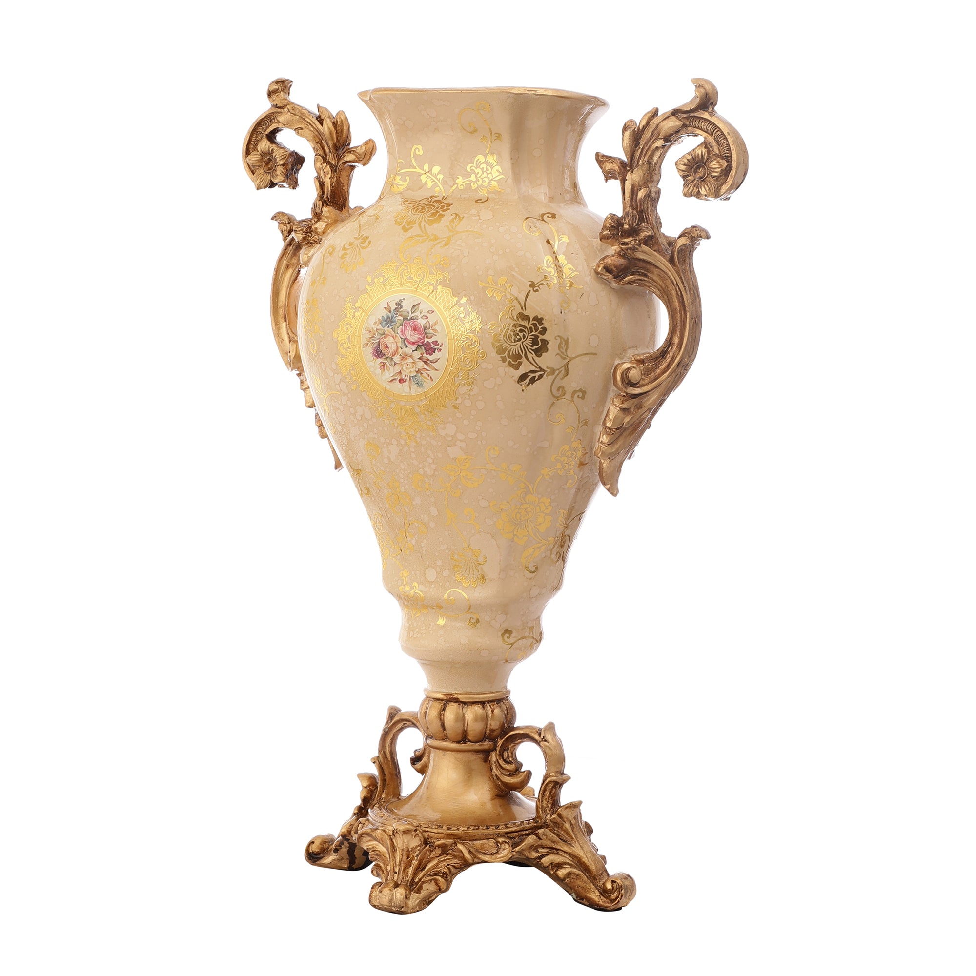 Regalia Gold and Cream Vase (Large)
