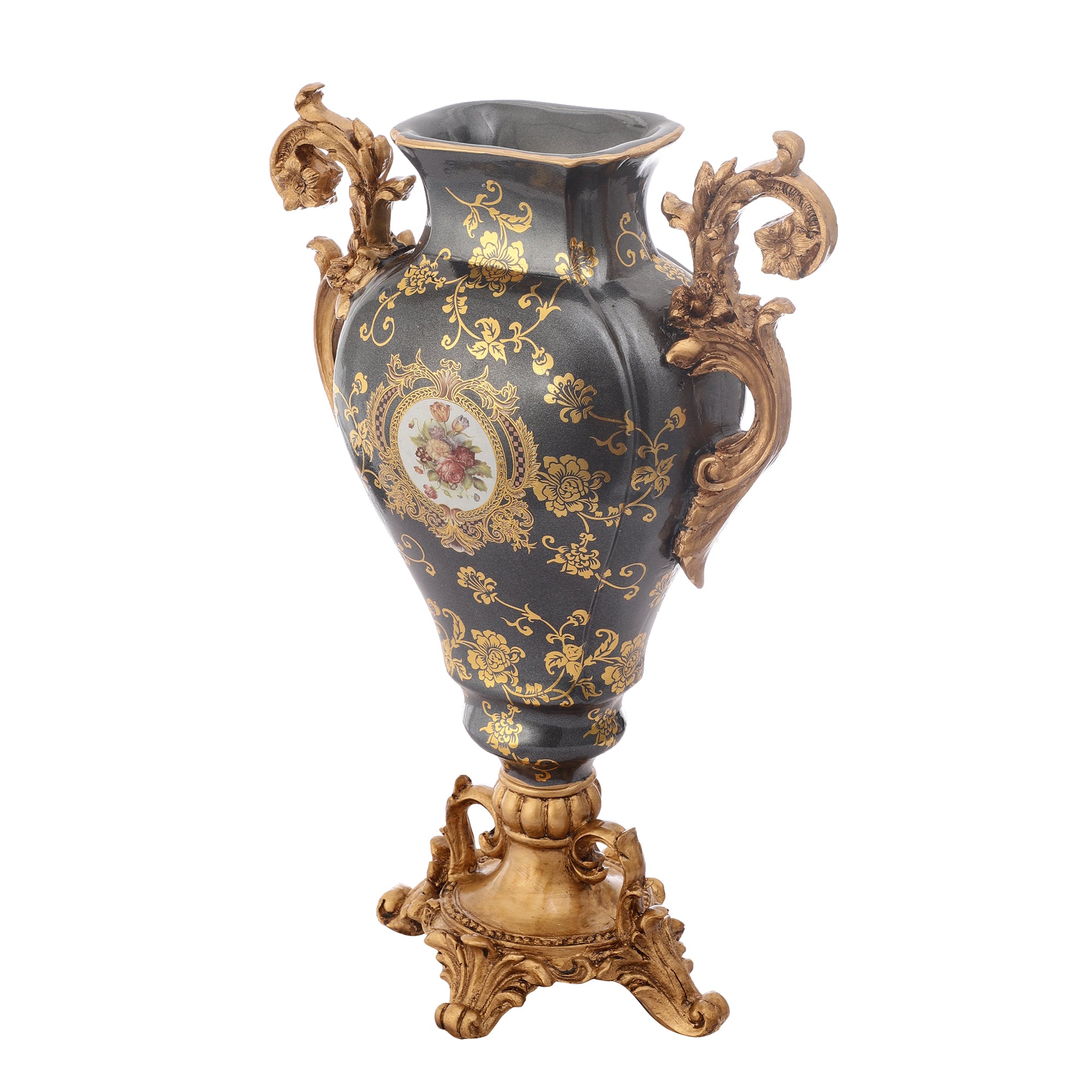 Regalia Gold and Navy Vase (Large)