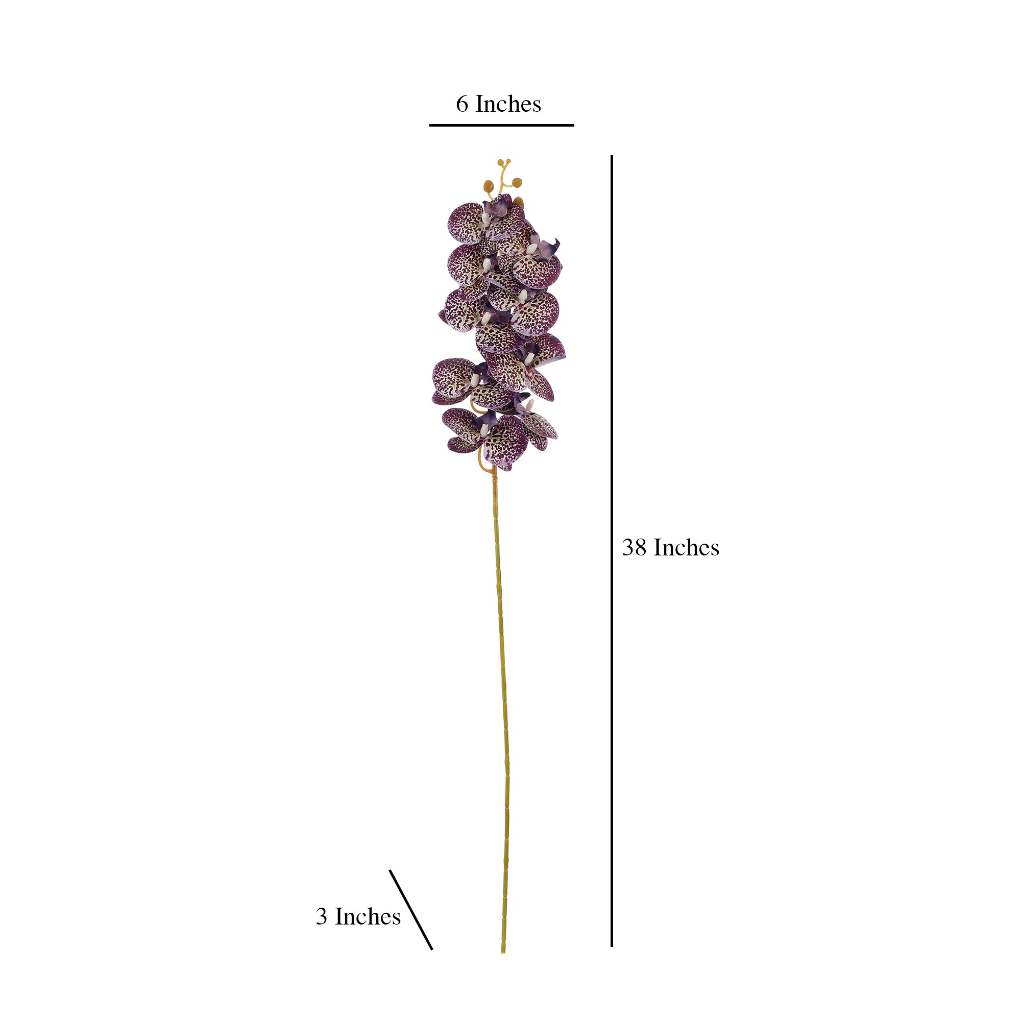Mauve Phalaenopsis Faux Flower Stick (Single)