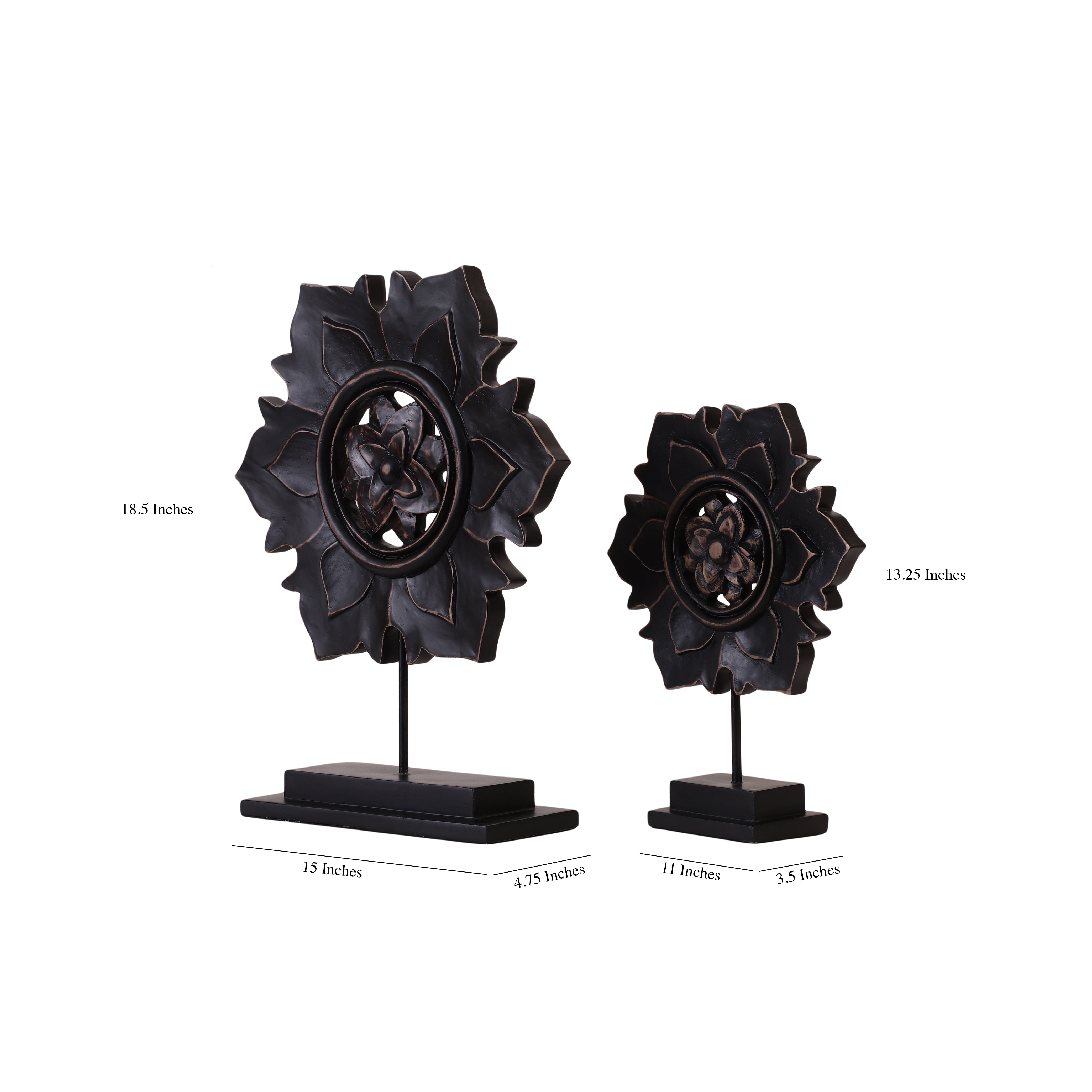 Petalora Black Table Accent (Single)