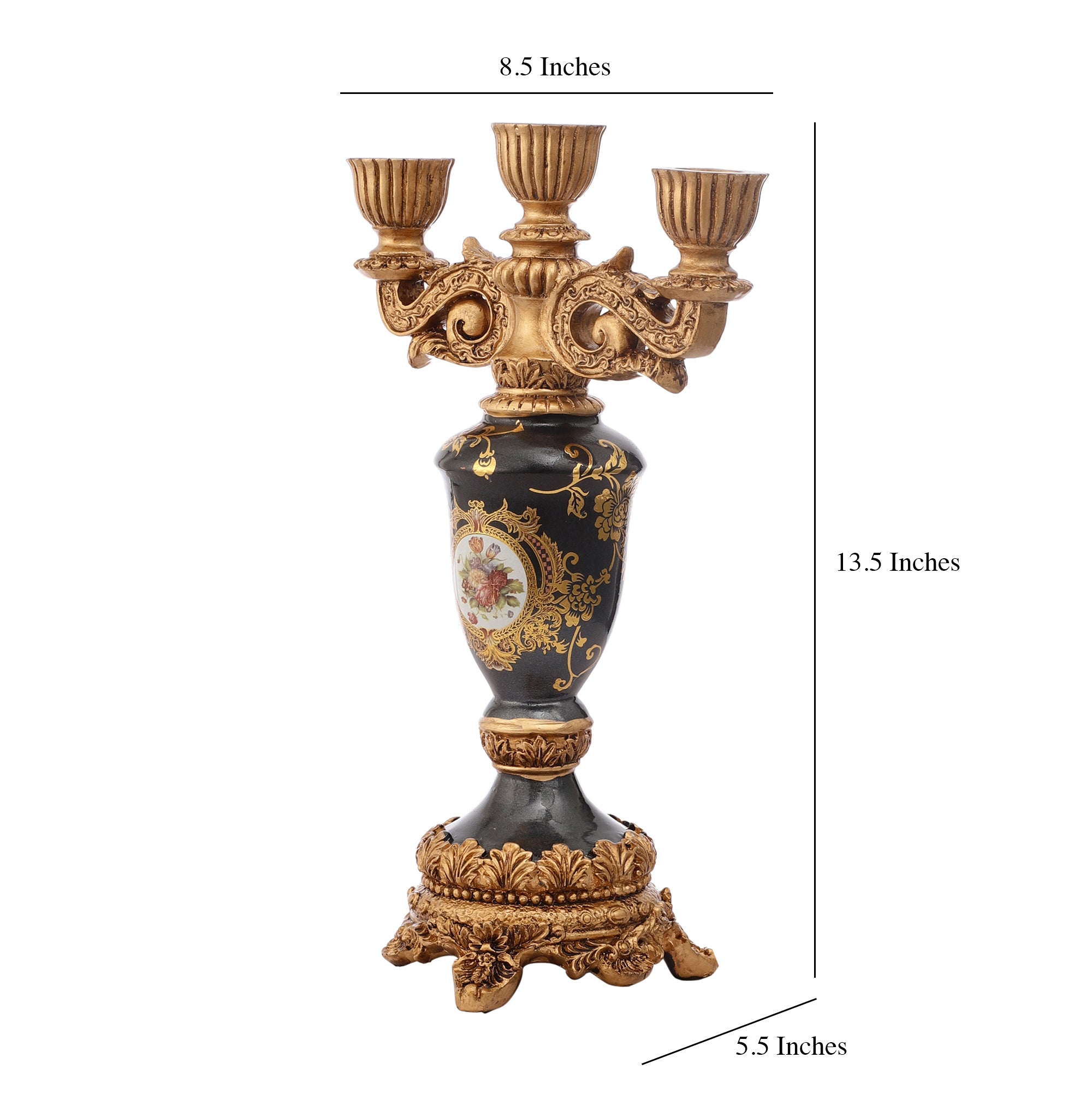 Regalia Gold and Navy Candle Stand