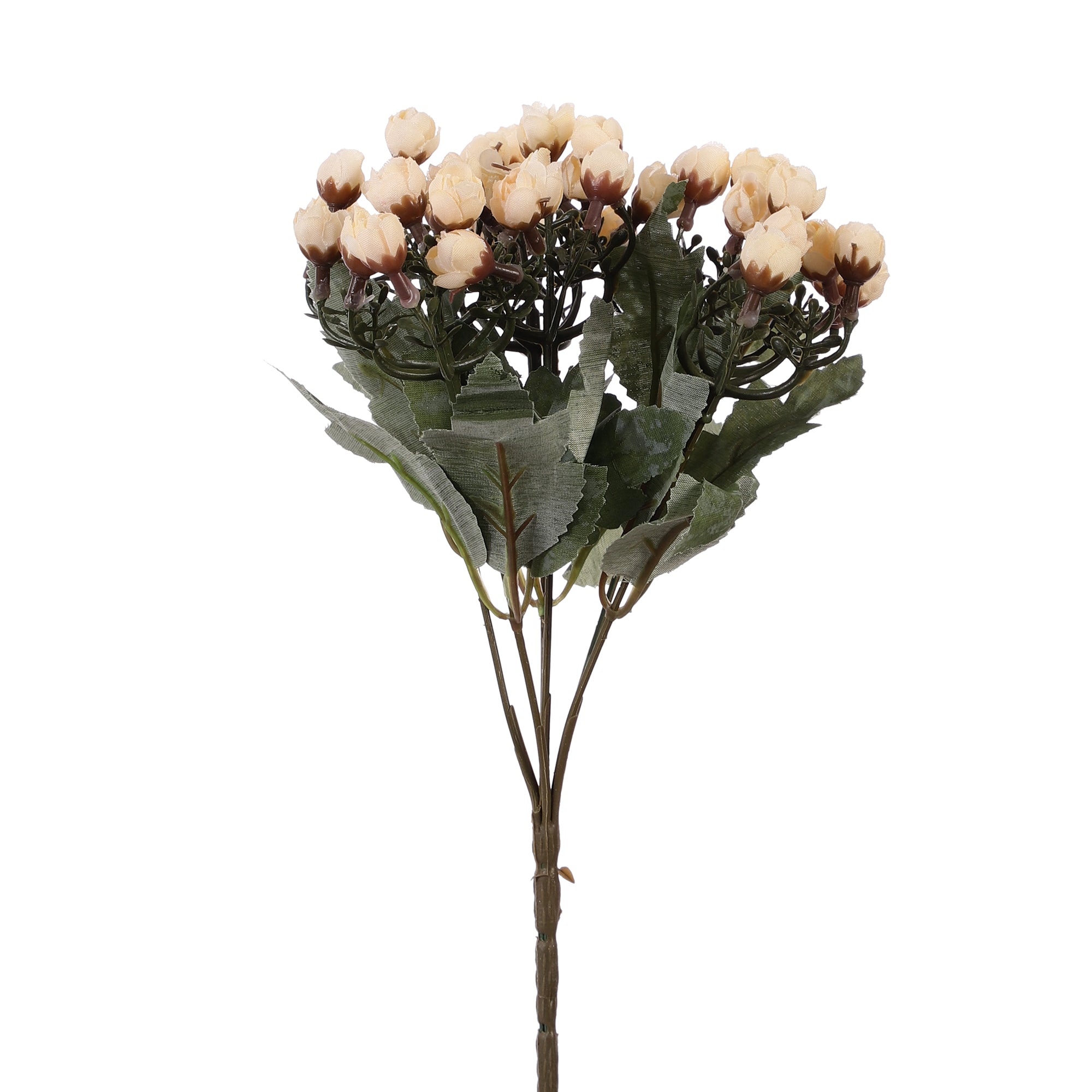 Peach Mini Rose Bunch Faux Flower  (Single)