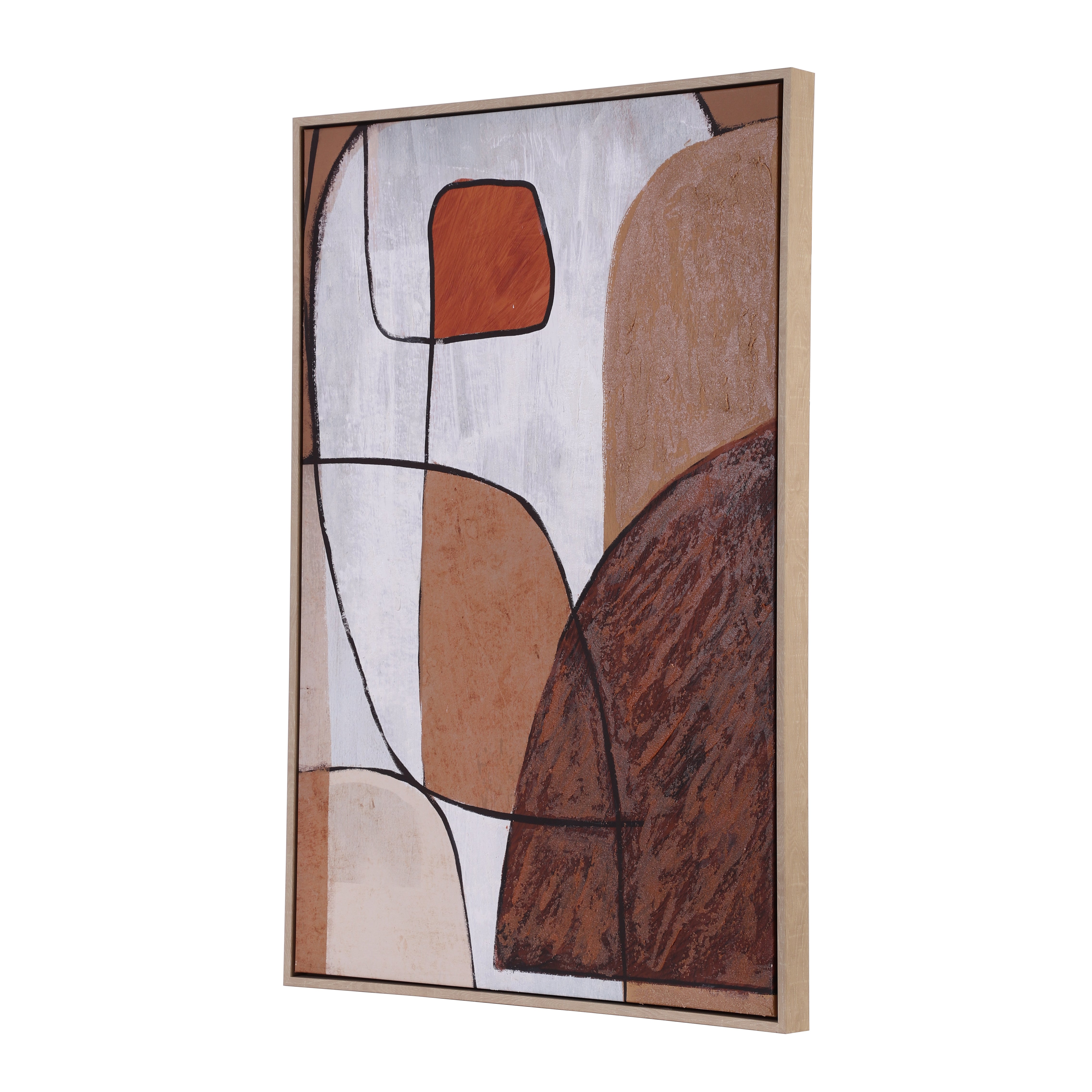 Zebra & Abstract Framed Canvas Art (Set of 2)