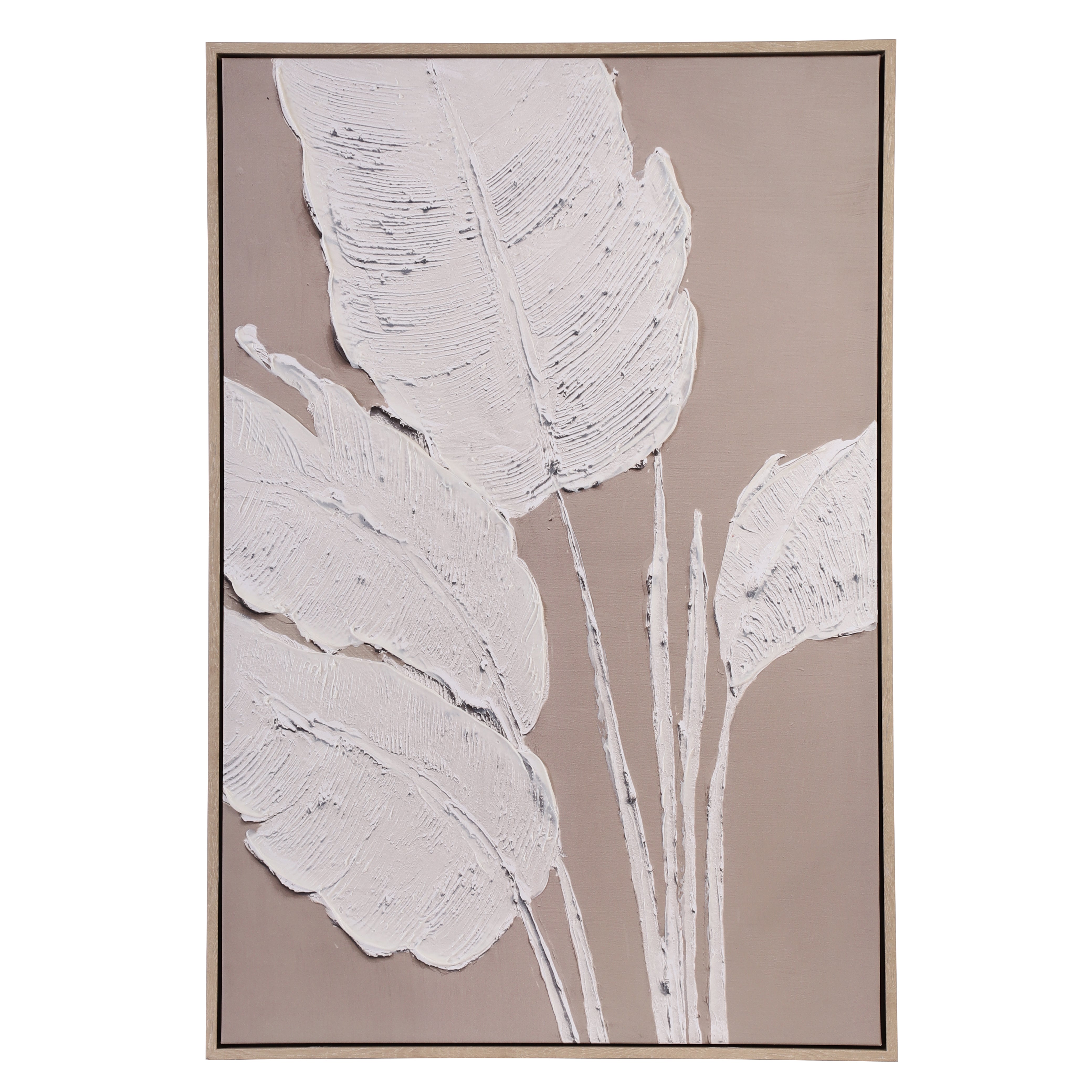 Sculpted Botanical Pair Framed Canvas Art (Set of 2)
