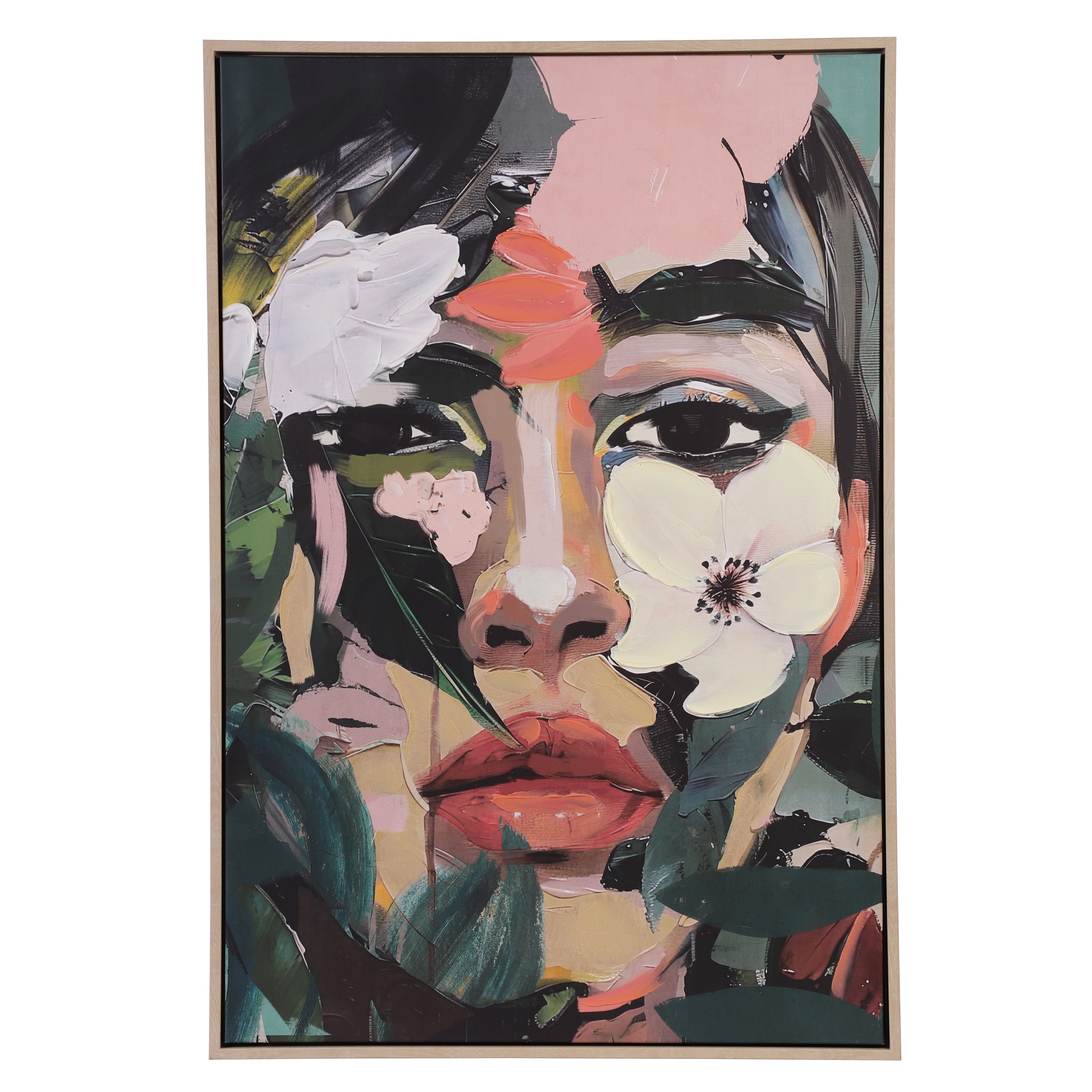 Floral Veil Hand-Painted Canvas Art
