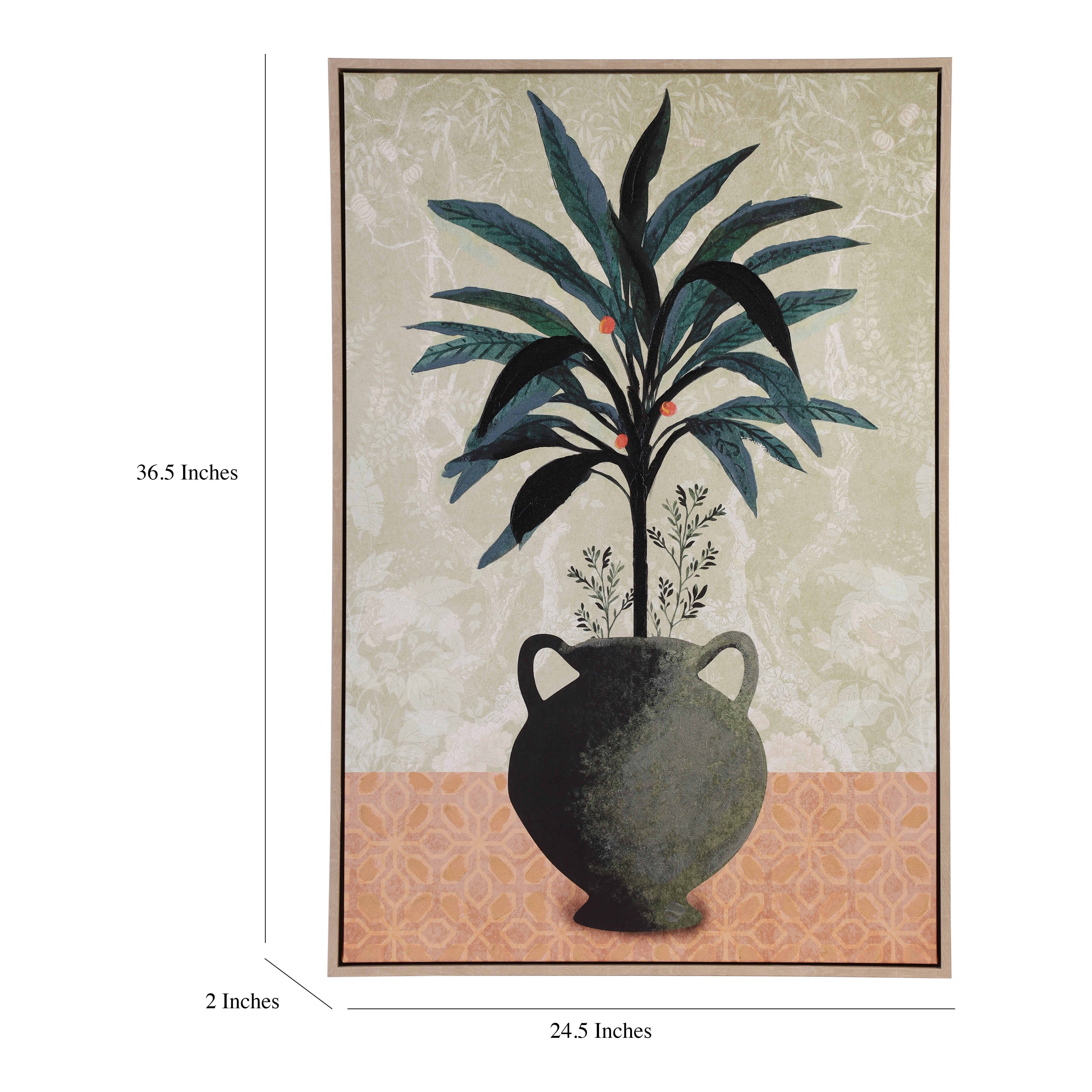 Botanical Harmony Framed Canvas Art (Set of 2)